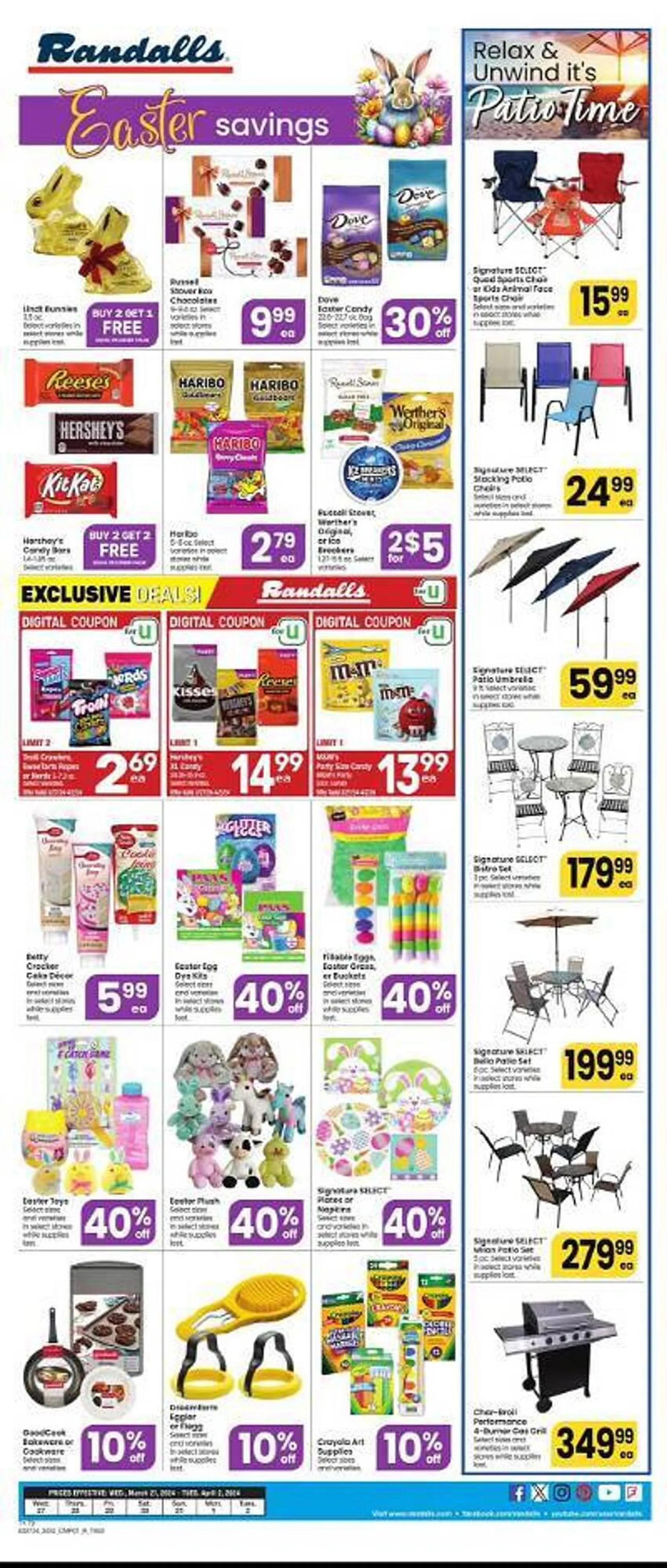 Weekly ad Randalls Weekly Ad from March 27 to April 2 2024 - Page 1