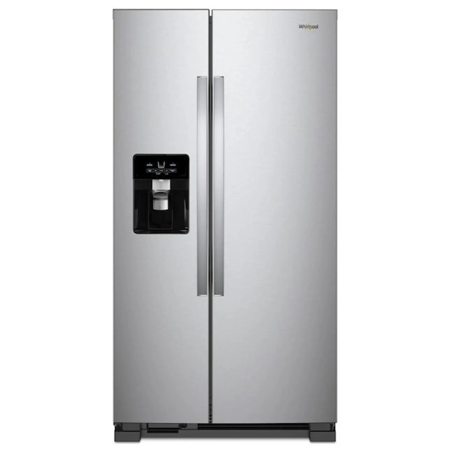 Whirlpool 21.4-cu ft Side-by-Side Refrigerator with Ice Maker, Water and Ice Dispenser (Fingerprint Resistant Stainless Steel)