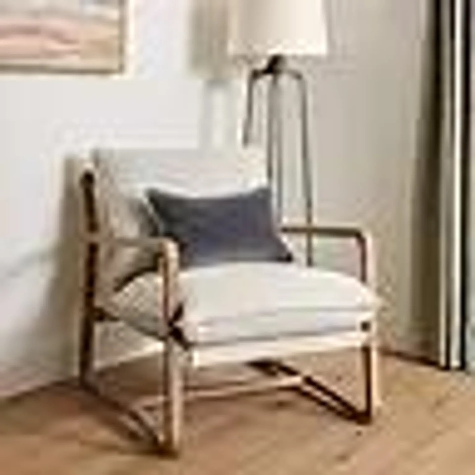 Newfield Wood and Upholstered Accent Chair, Wheat