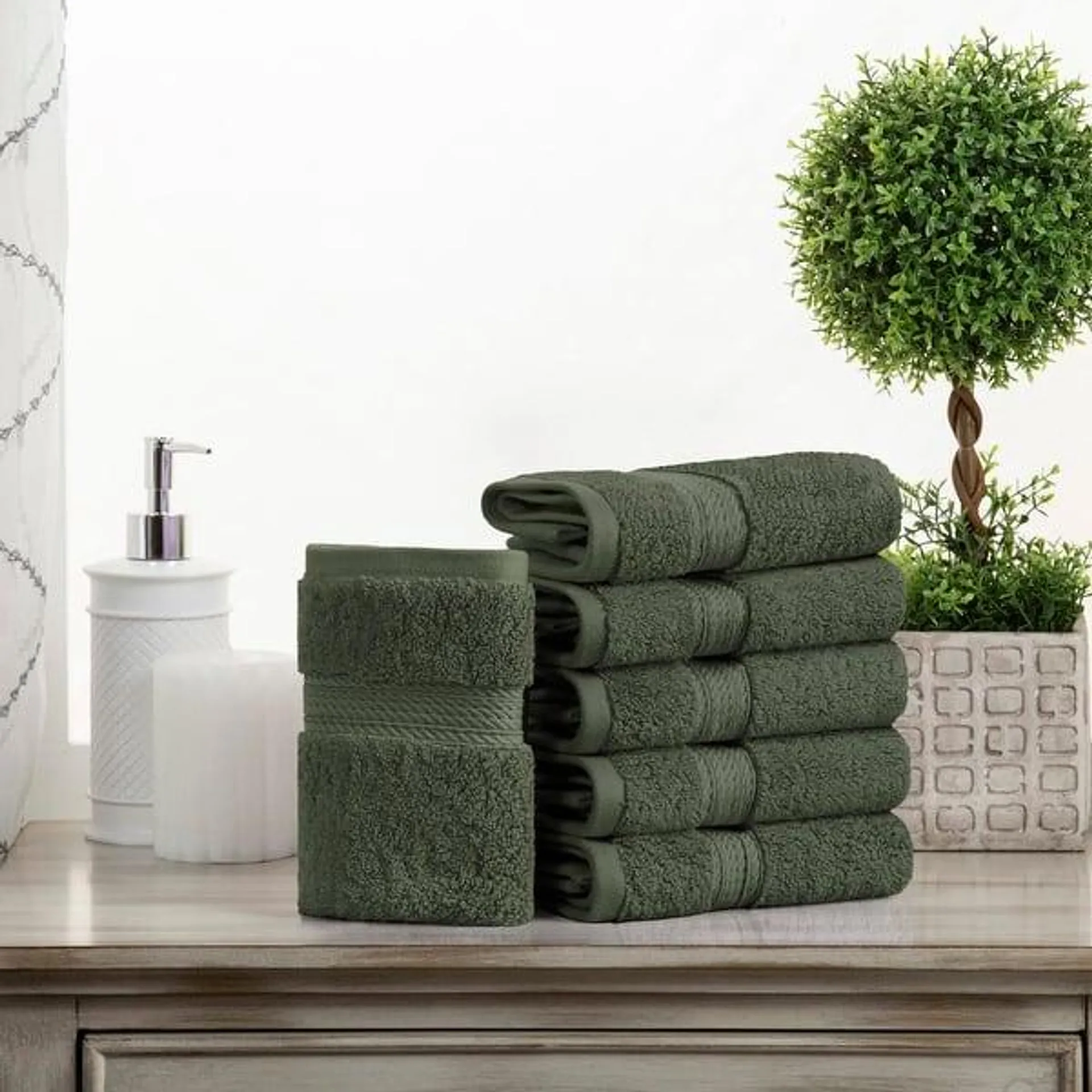 Superior Marche Egyptian Cotton Pile 6 Piece Face Towel Set