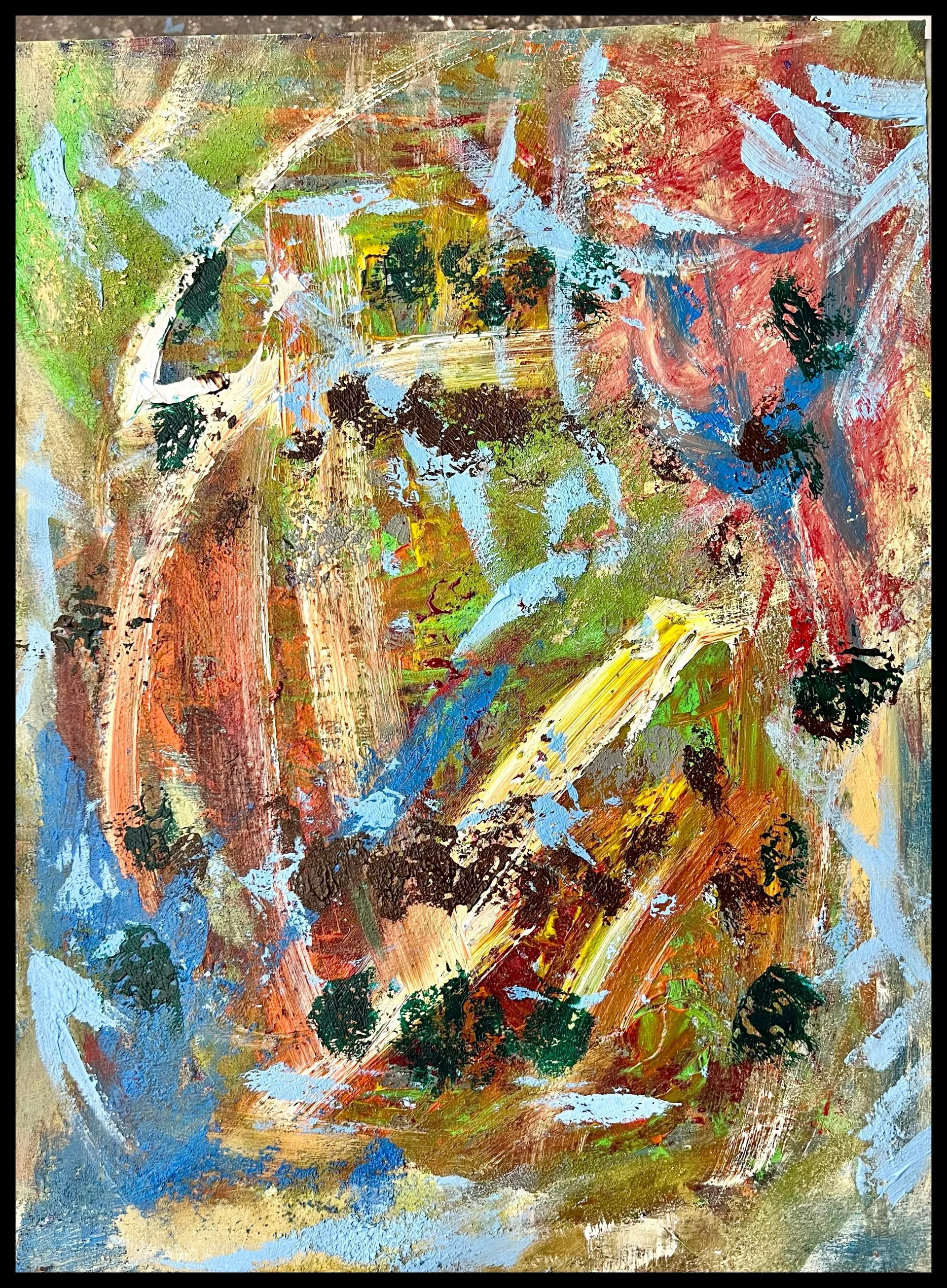 a.muse Cicadas by a.muse, Abstract Acrylic Painting on Canvas 2000