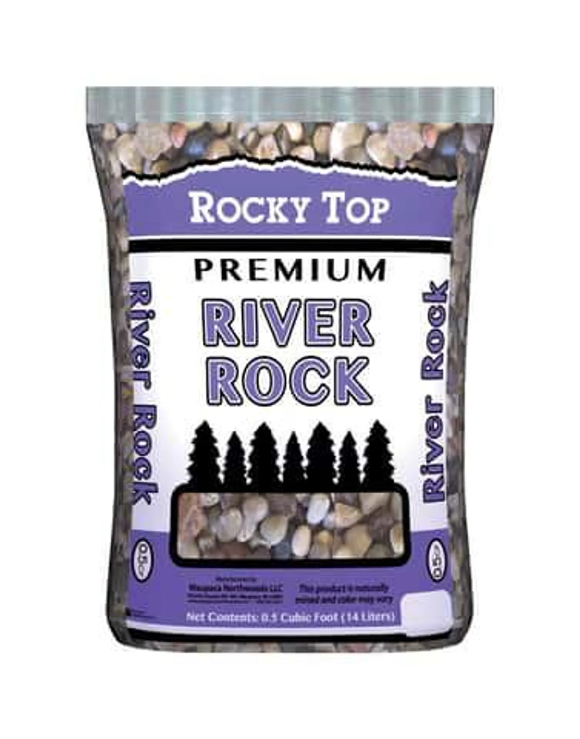 Rocky Top Multicolored River Rock Decorative Stone 0.5 cu ft 45 lb