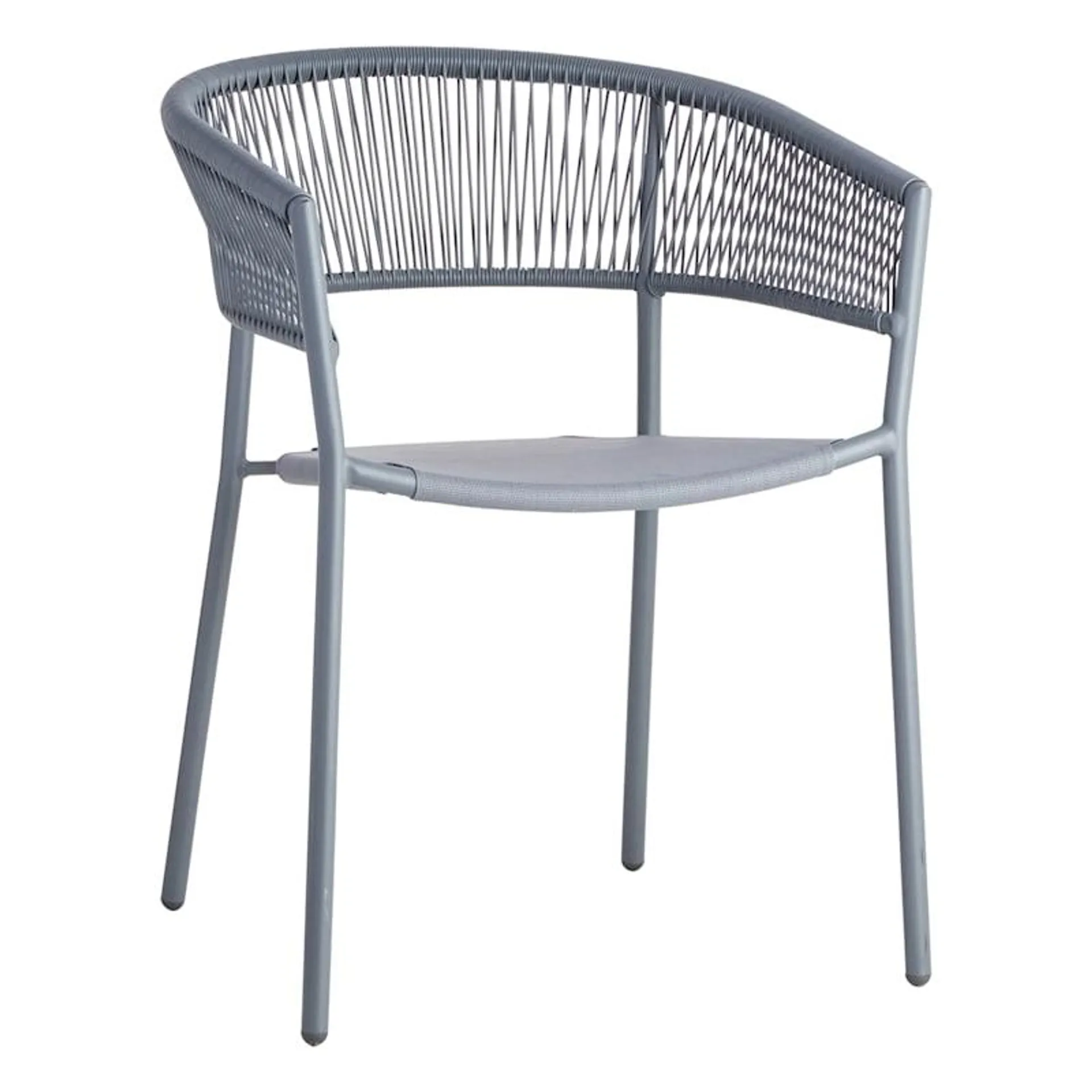 Crosby St. Brody Wicker Patio Chair, Grey