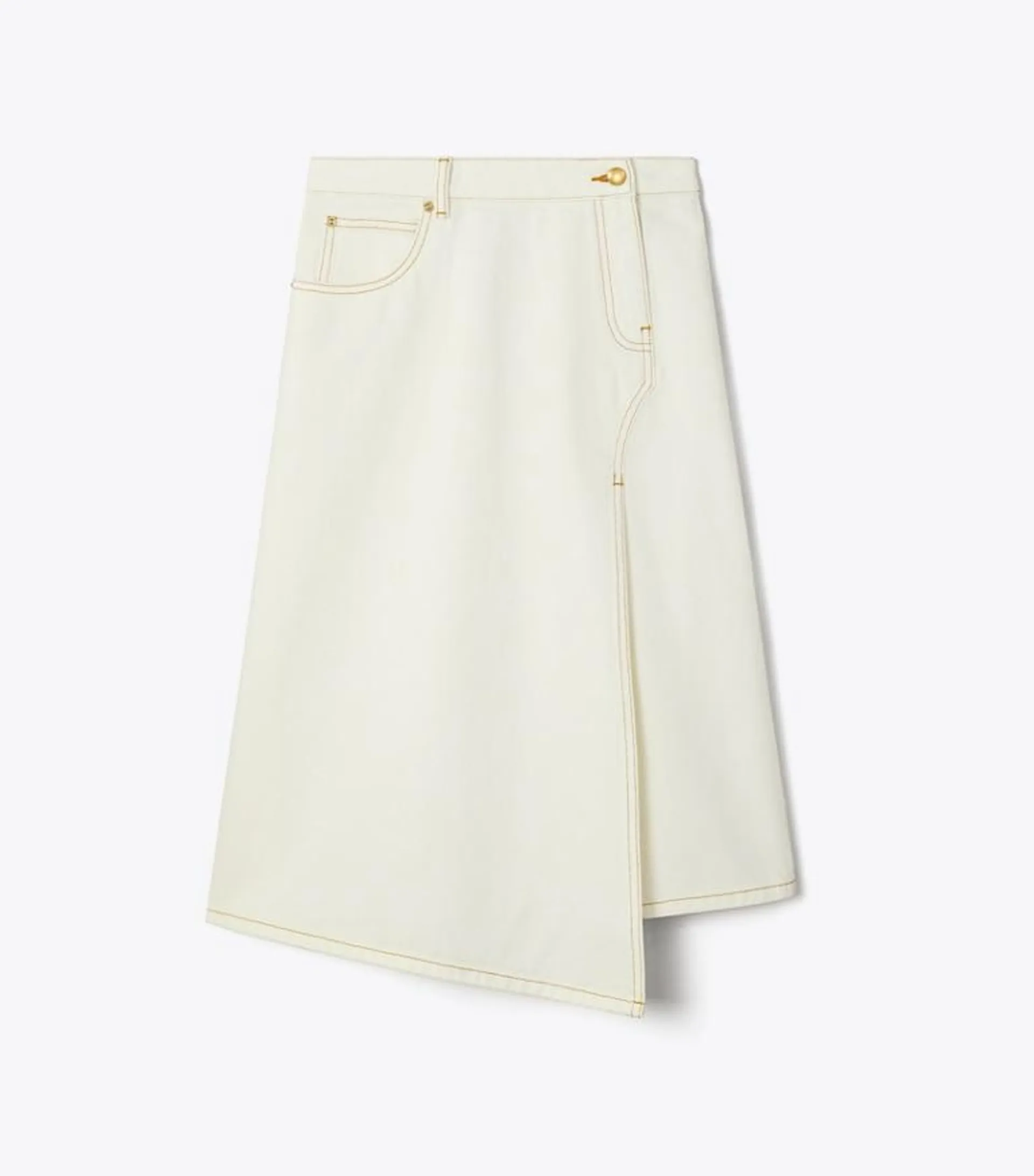HIGH SLIT DENIM SKIRT