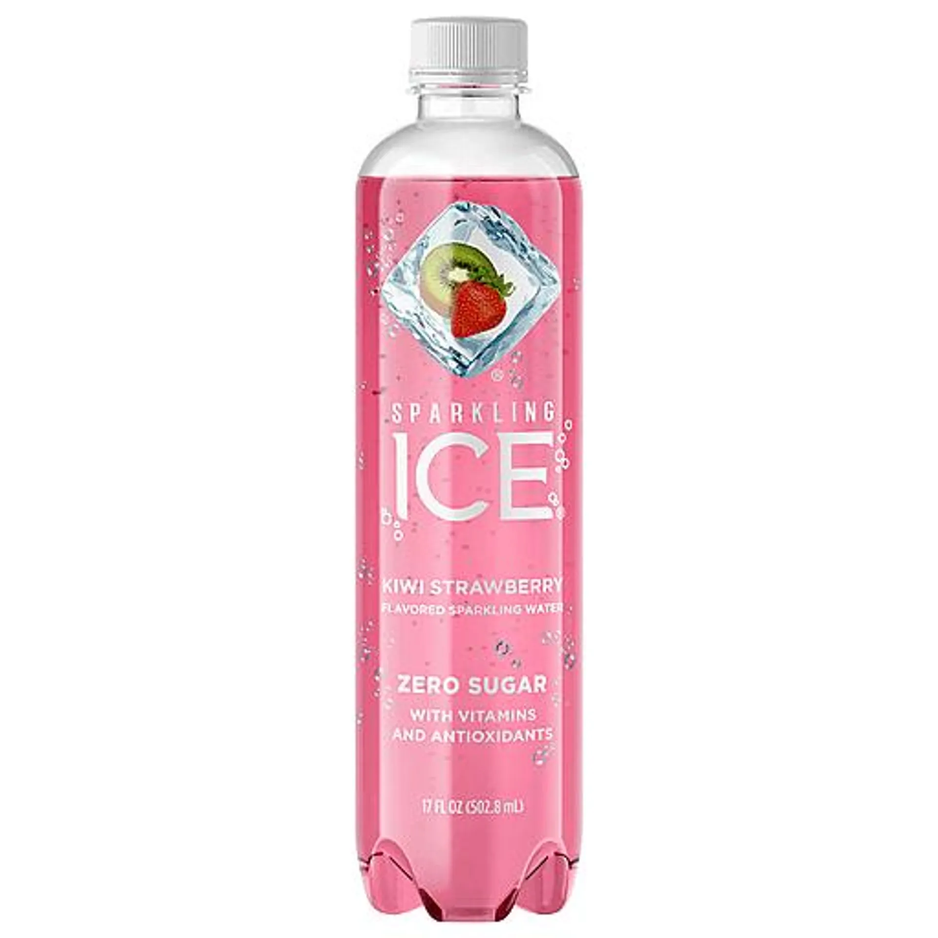 Sparkling Ice Zero Sugar Kiwi Strawberry Naturally Flavored Sparkling Water 17 fl oz bottle