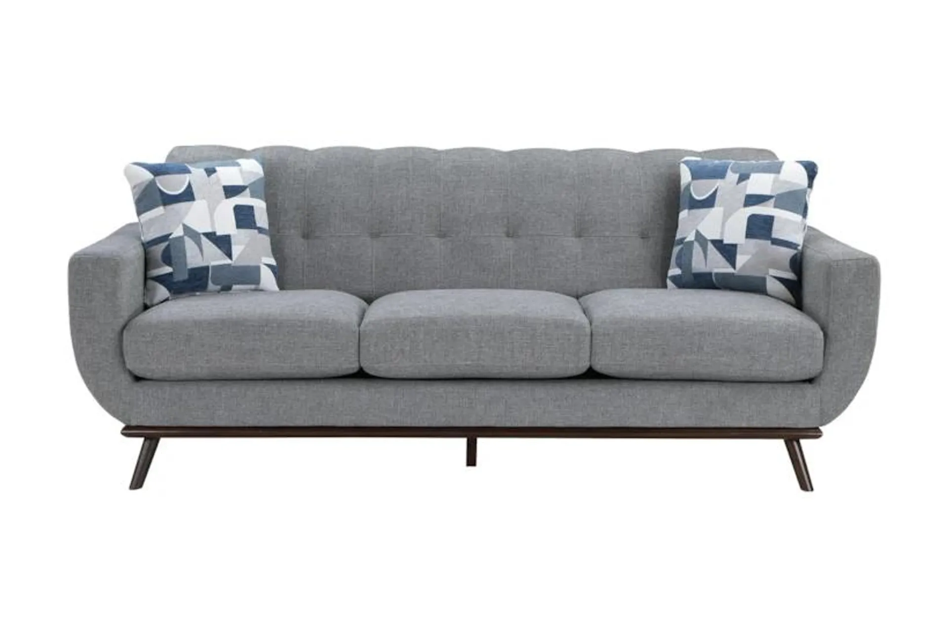 Olympia Grey Fabric 87" Sofa