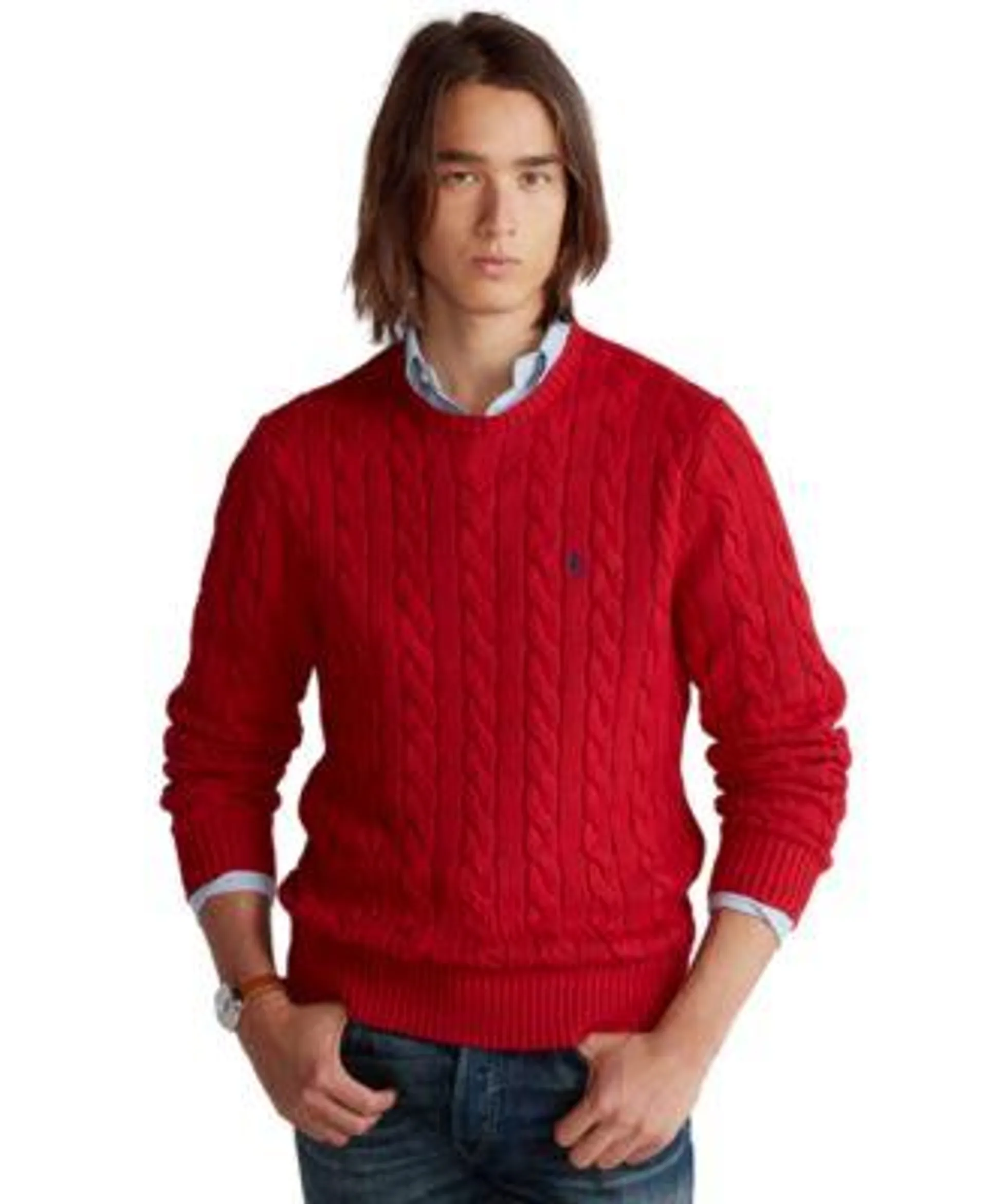 Men's Cable-Knit Cotton Sweater