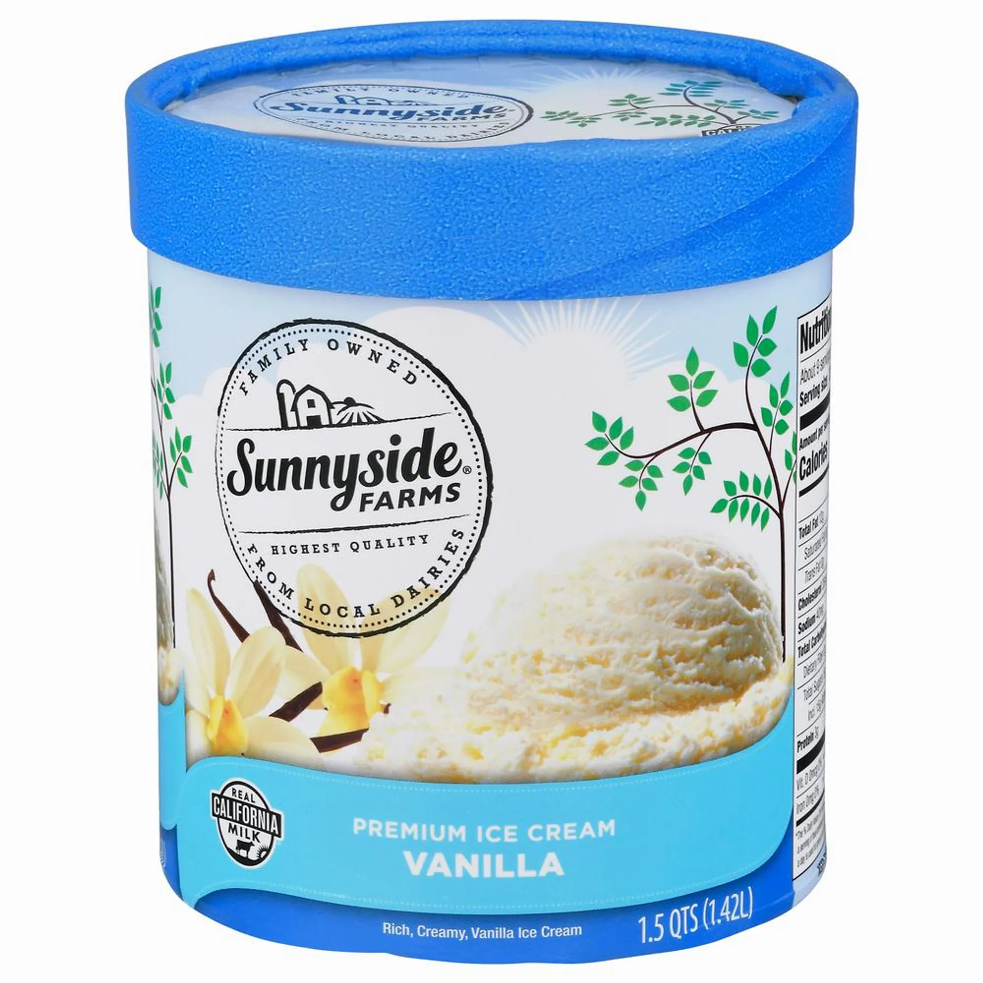 Sunnyside Farms Ice Cream, Premium, Vanilla