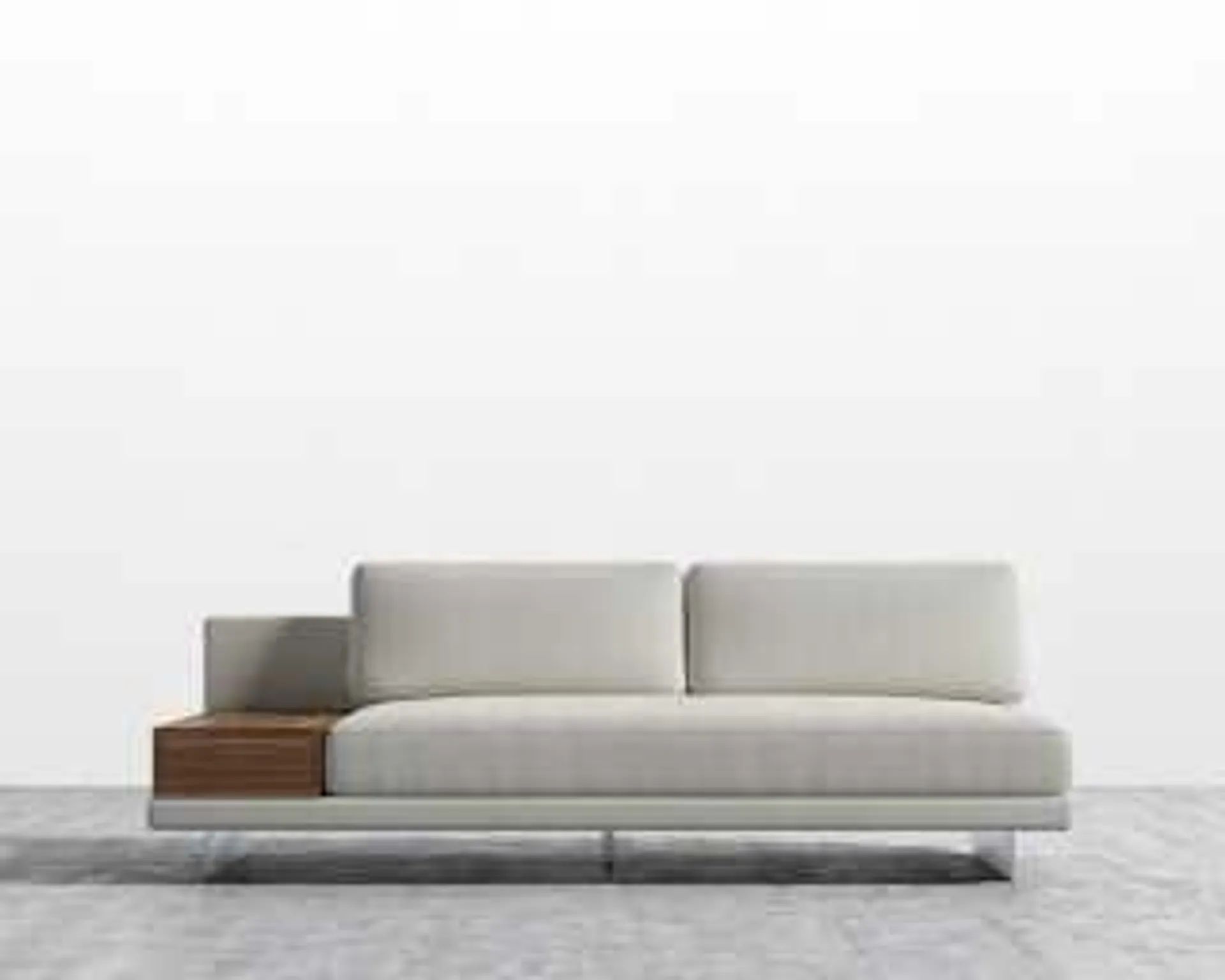 Dresden Armless Sofa with Side Table - Clearance