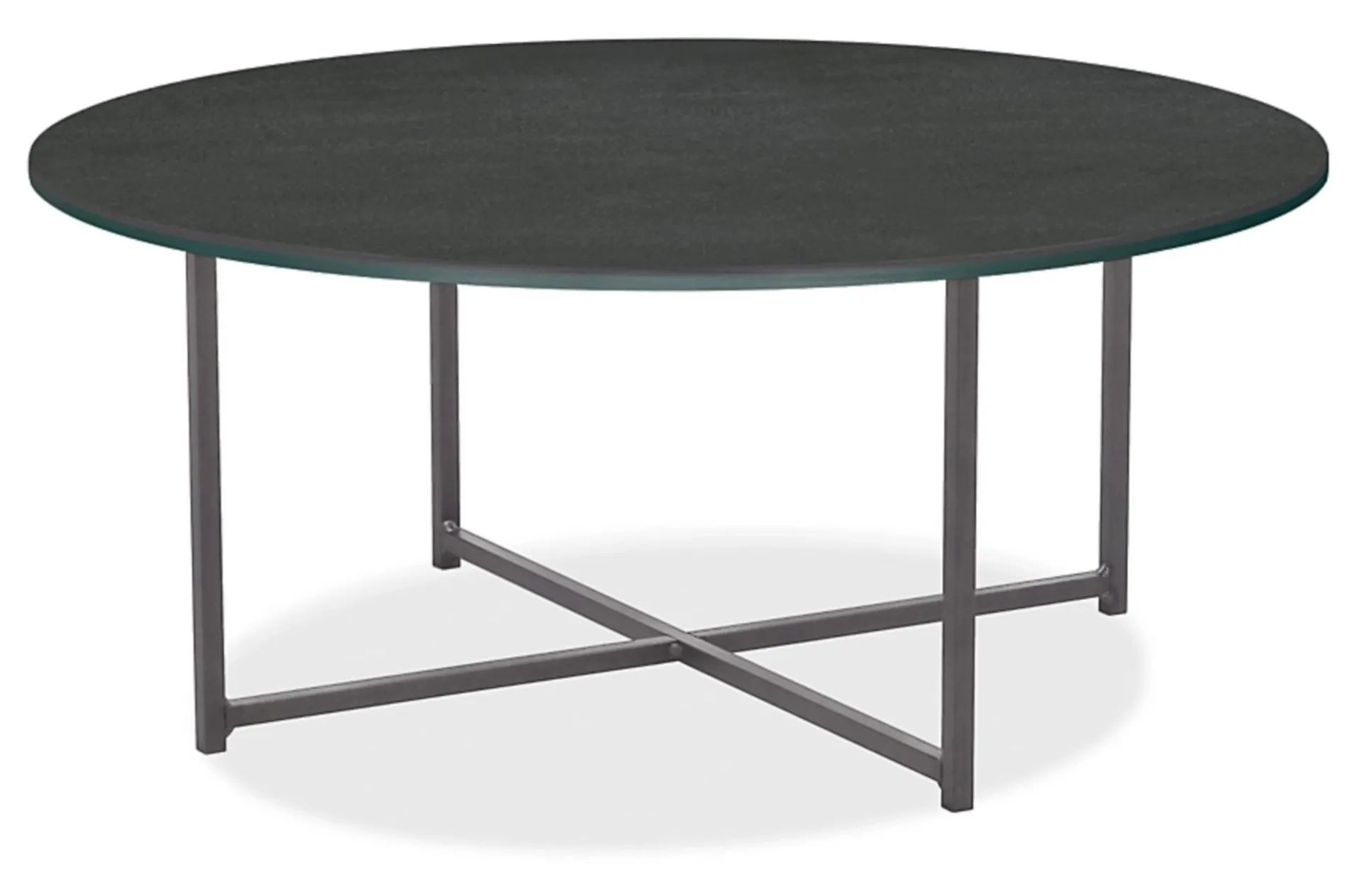 Classic 42 diam 16h Outdoor Coffee Table w/Graphite Base & Dark Grey Ceramic Top