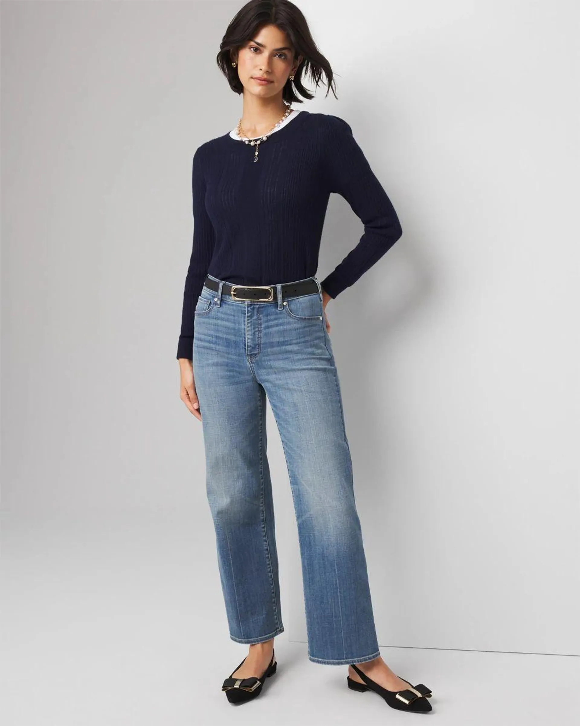 Wide Leg Cropped Jean