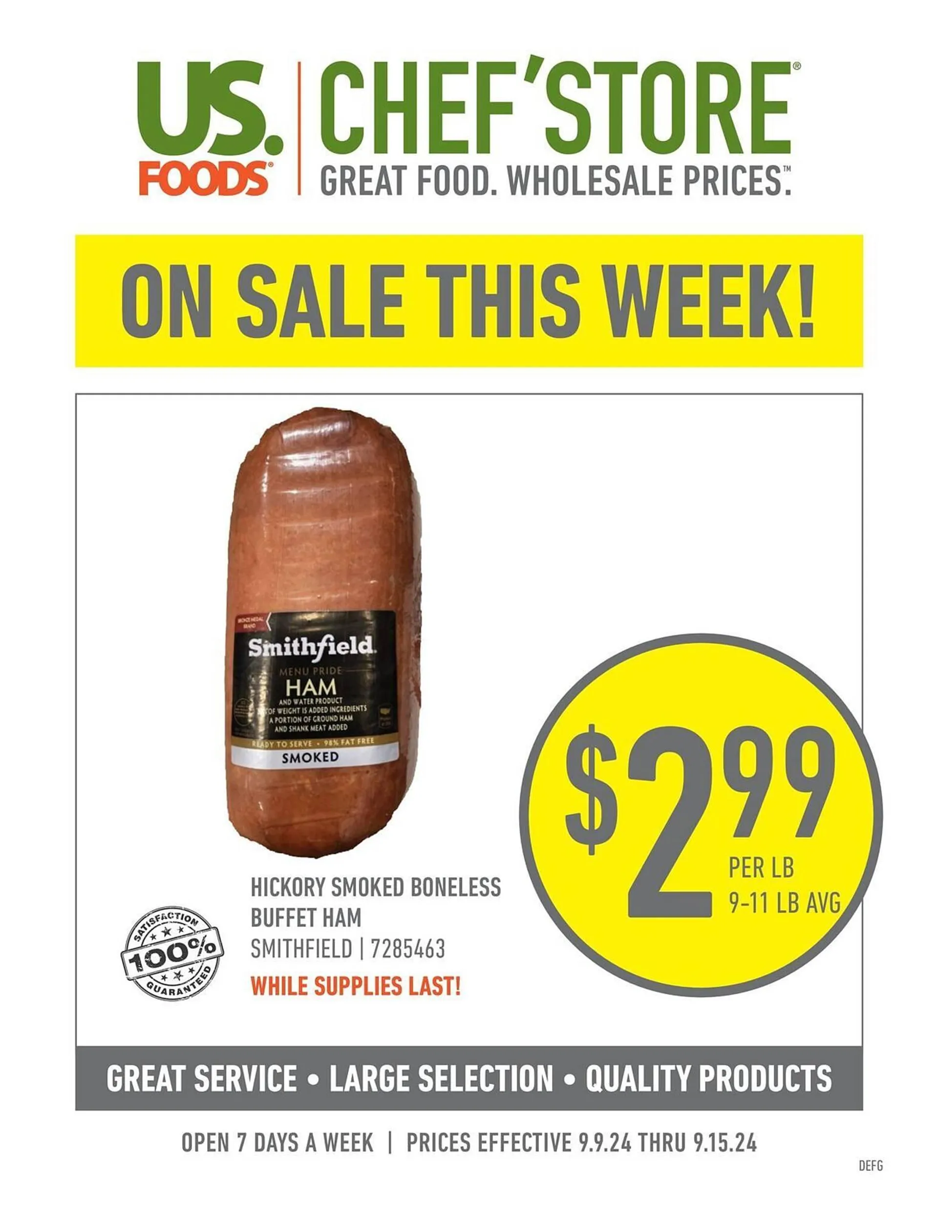 US Foods Chefs Store Weekly Ad - 1