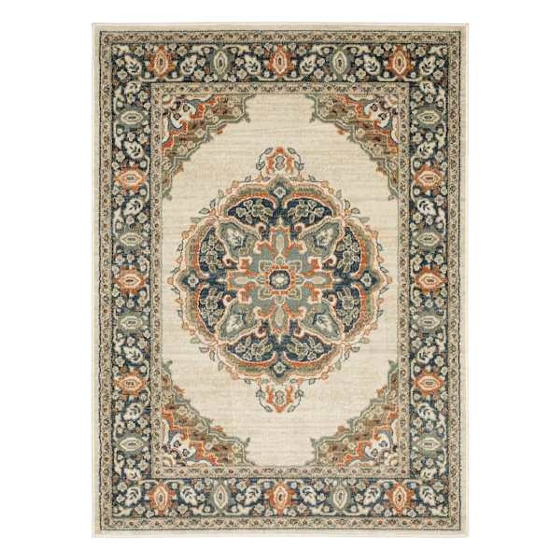 (D477) Frisco Natural Abstract Area Rug, 5x7