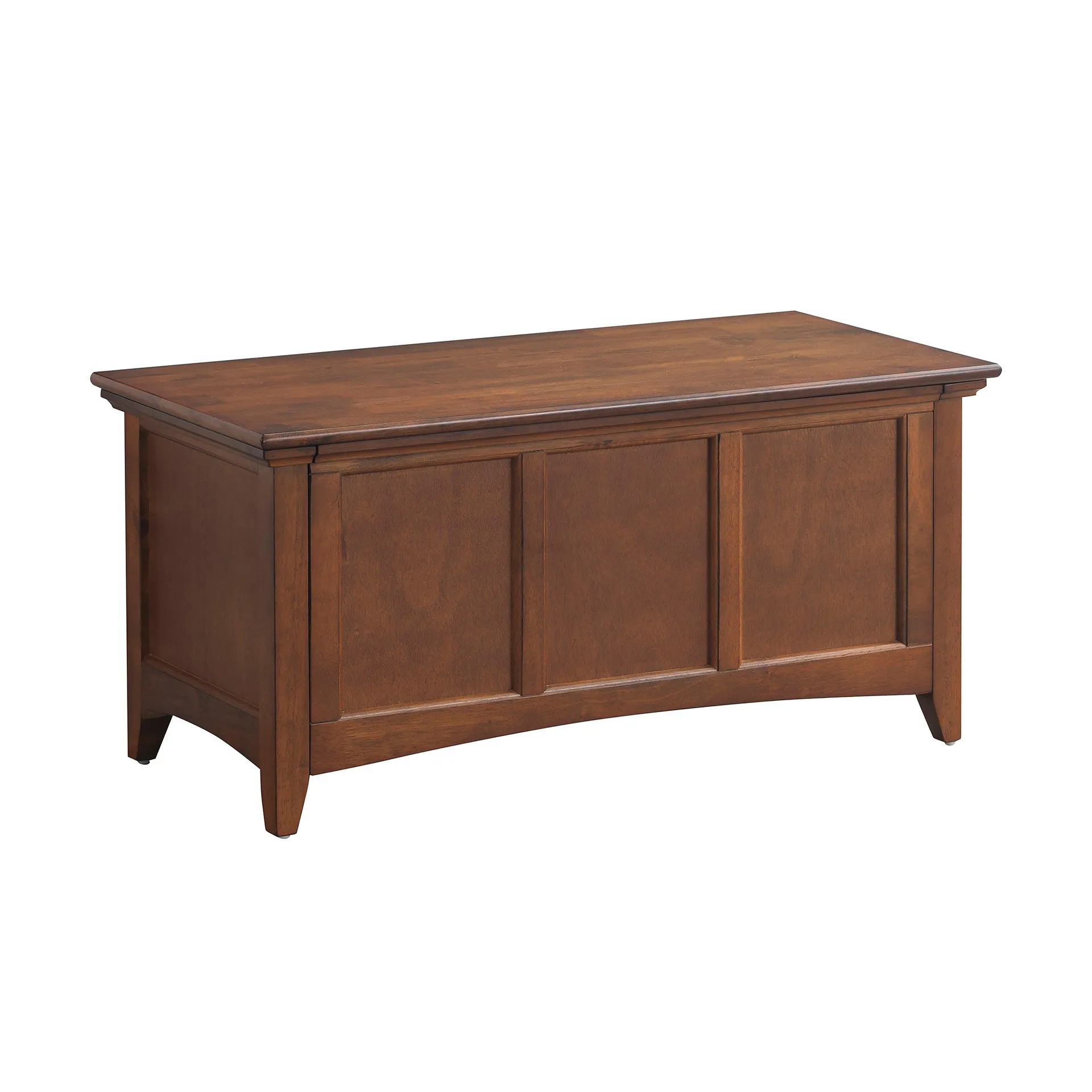 Hinged Paneled Storage Chest/Console - Elm