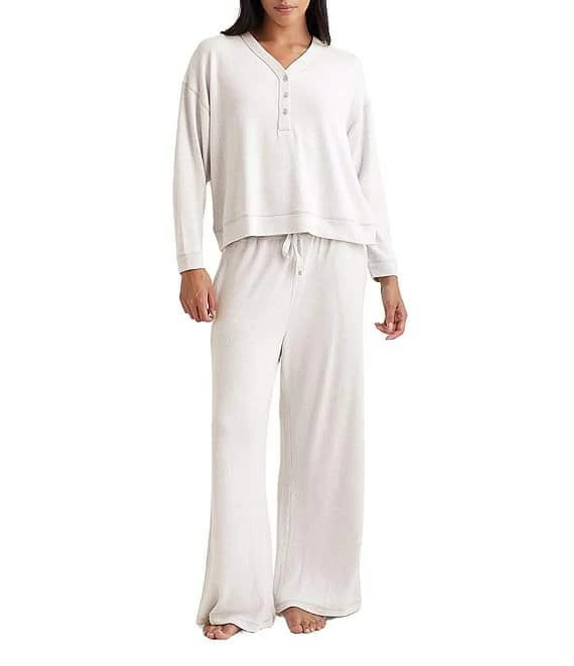 Feather Soft Henley & Wide Leg Lounge Set