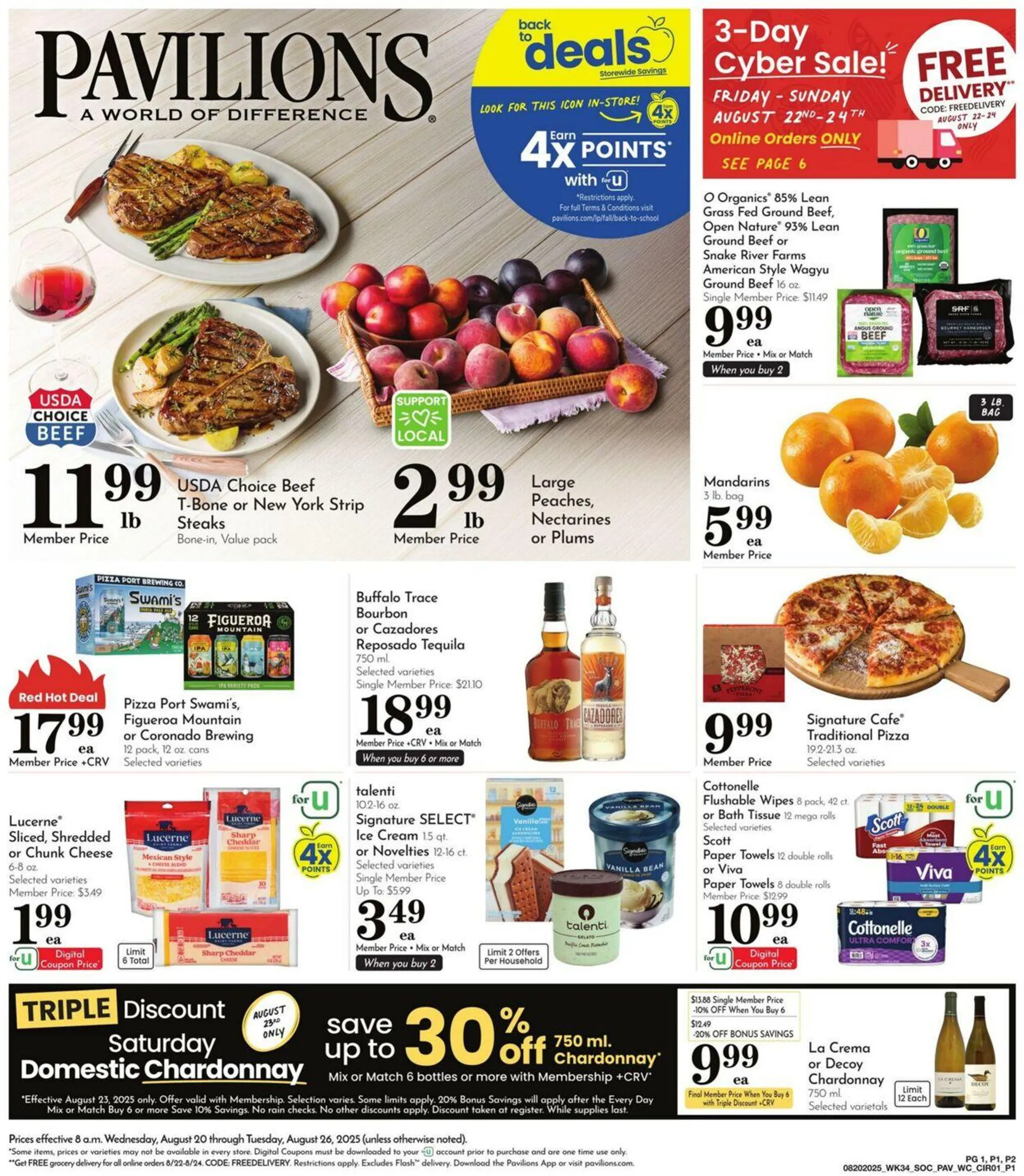 Weekly ad Pavilions from August 20 to August 26 2025 - Page 1