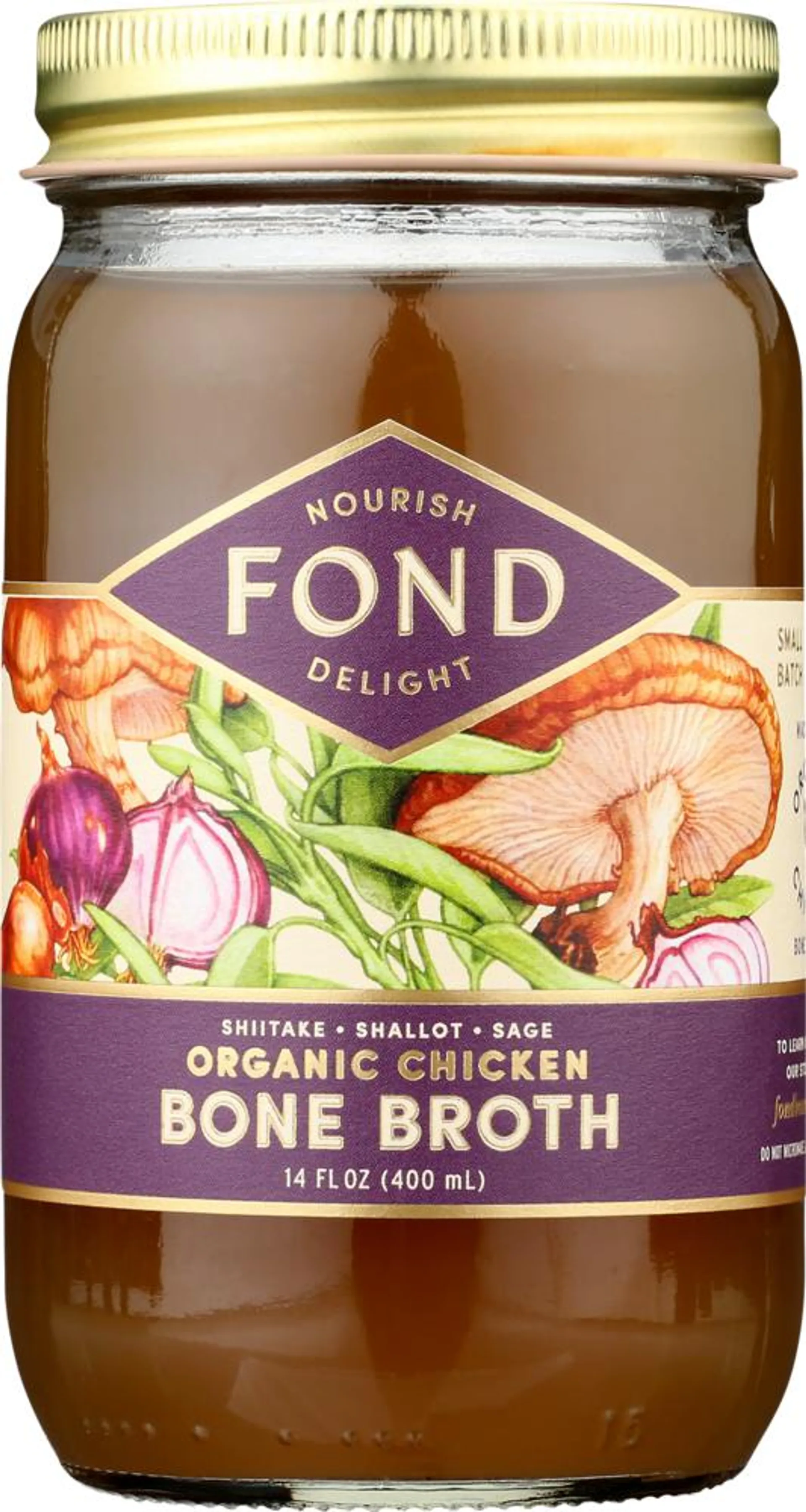 FOND Bone Broth Youth Tonic Chicken Shiitake Organic 14 oz