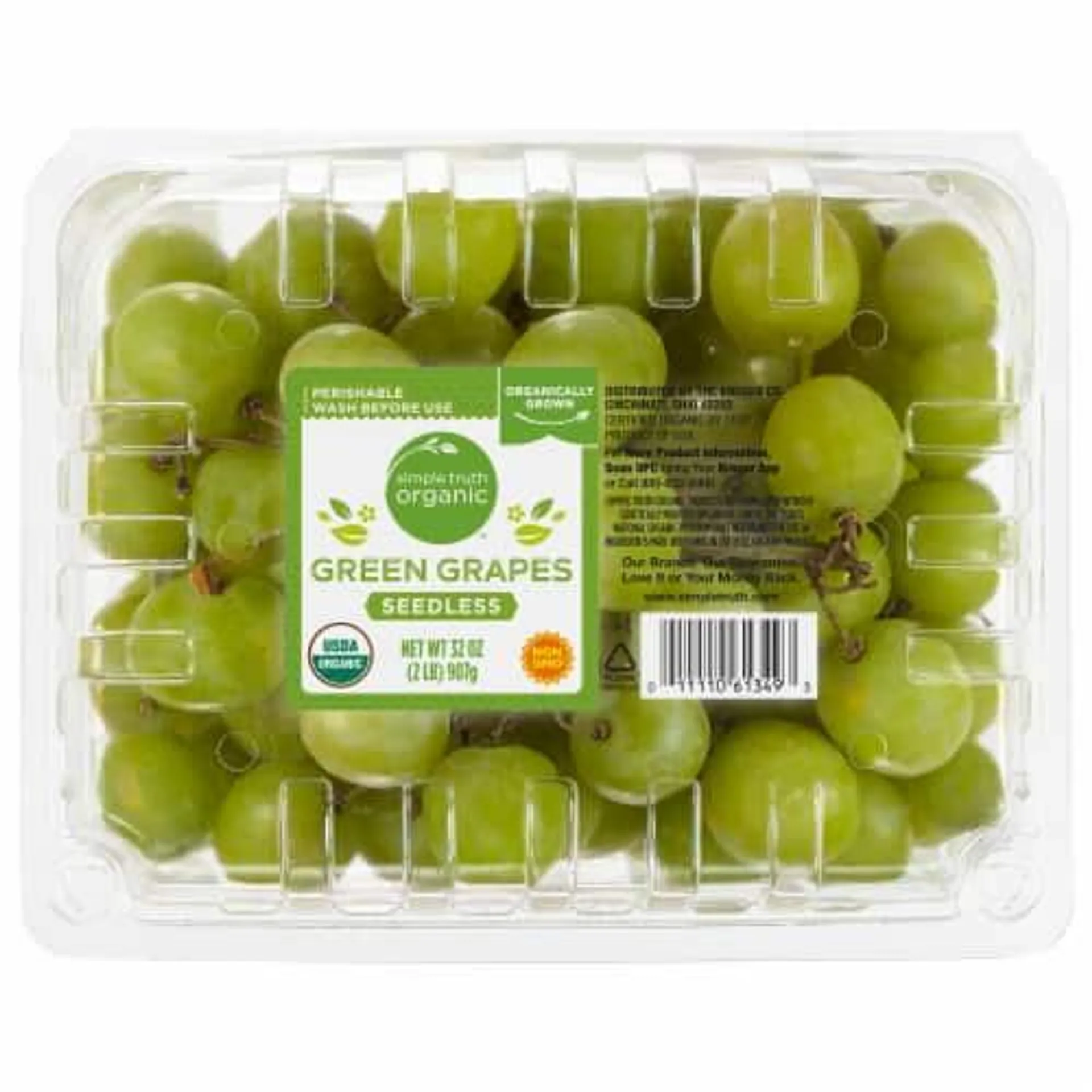 Simple Truth Organic™ Clamshell Seedless Green Grapes