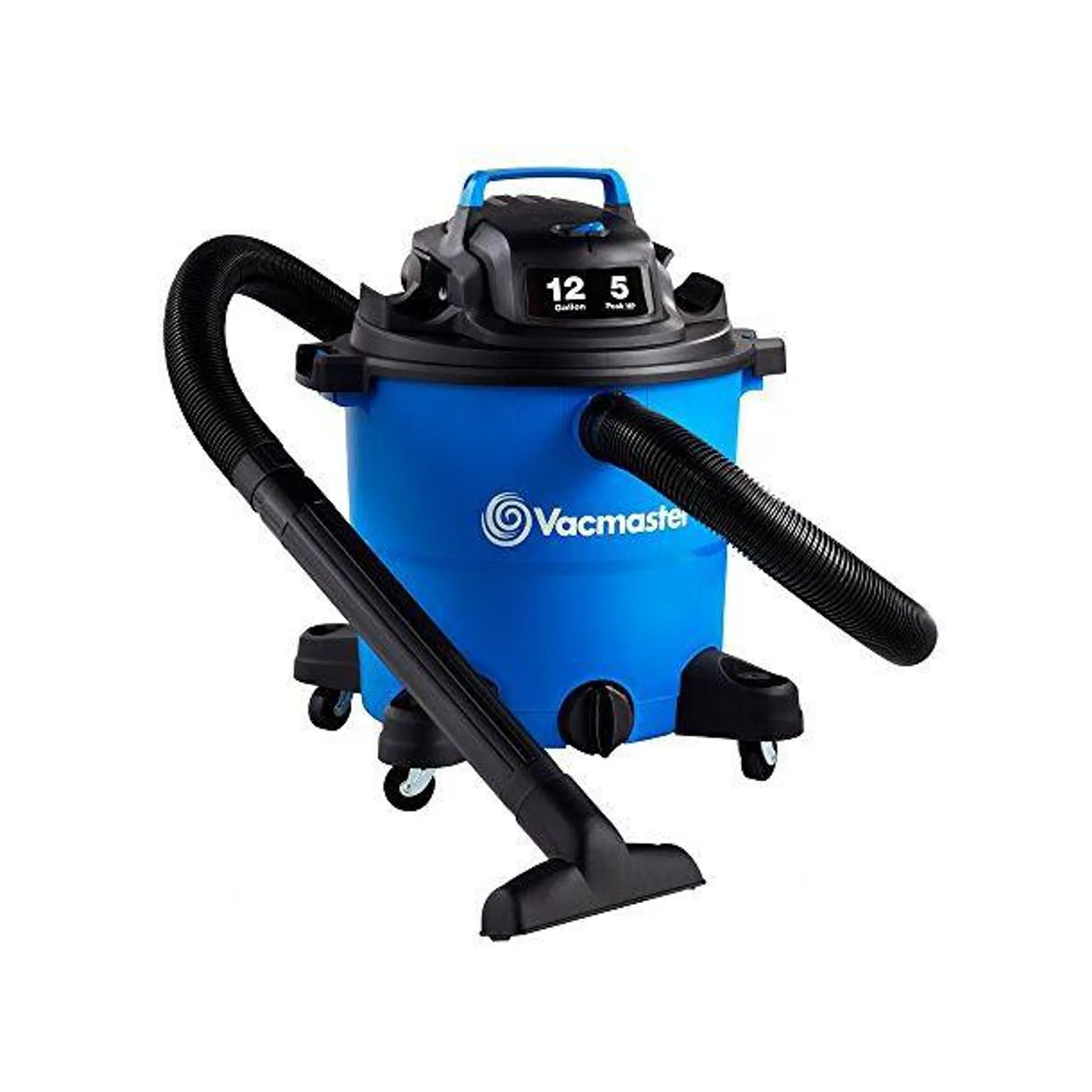 Vacmaster VOC1210PF 12 Gallon 5 Peak HP Poly Wet/Dry Vacuum - Blue