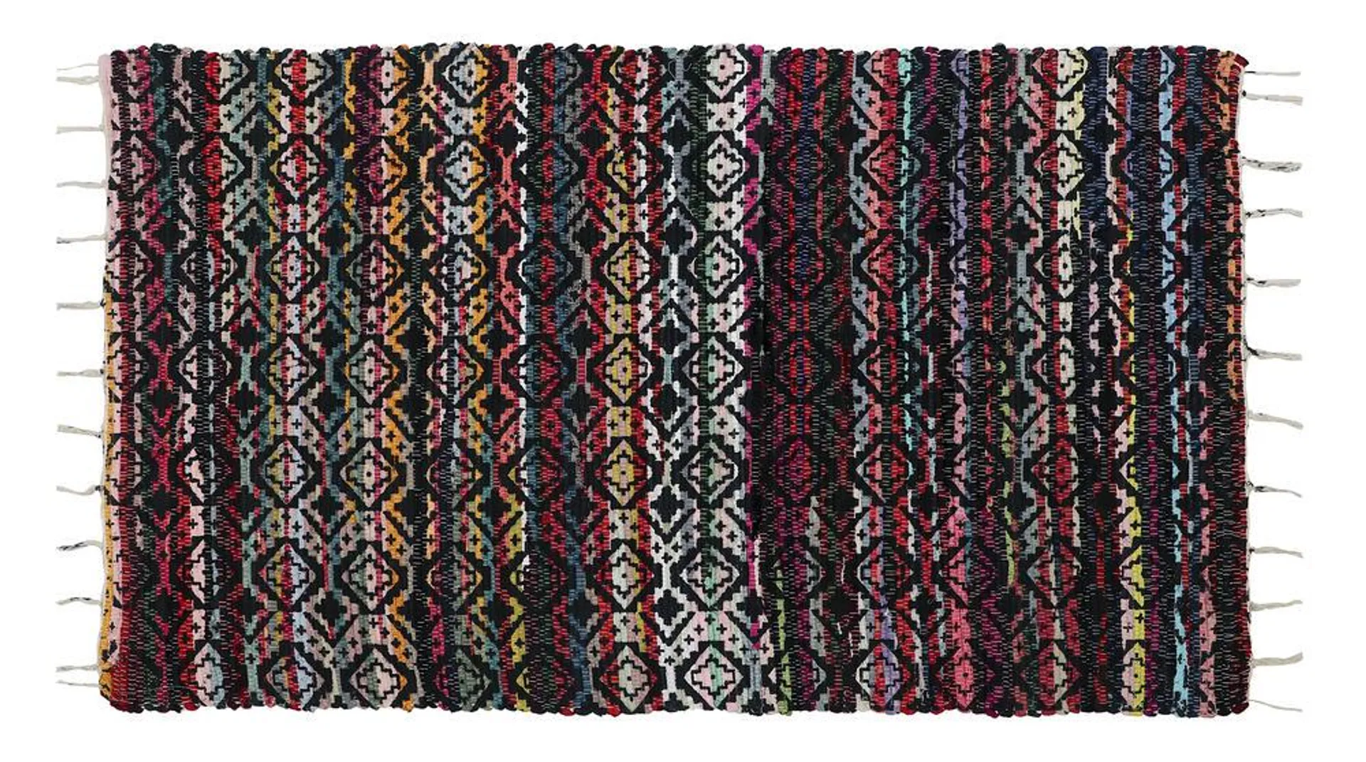 Copper Creek Mills Printed Chindi Multi Line 3' x 5' Accent Rug