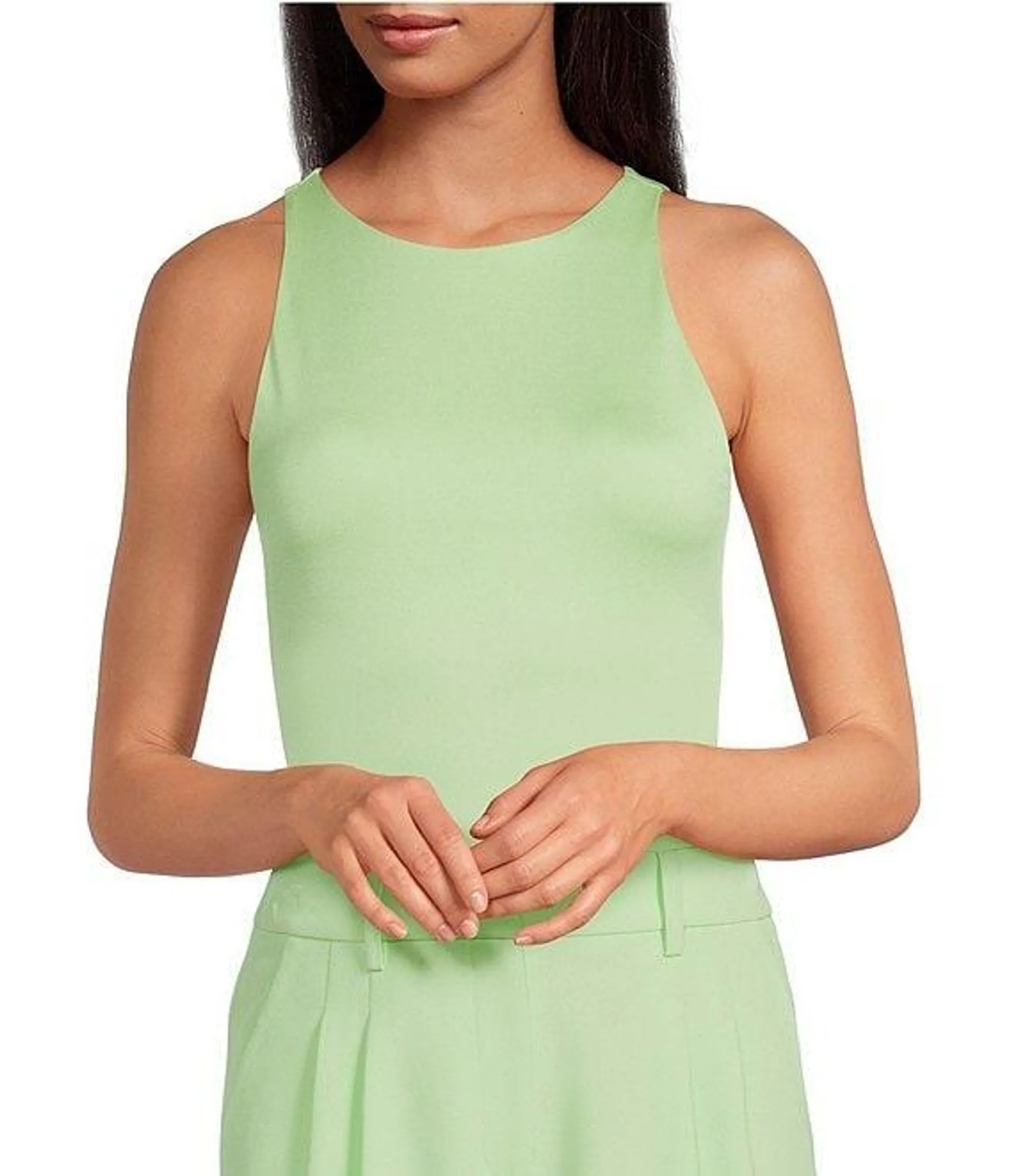 Layla Sleeveless Racer Knit Coordinating Bodysuit