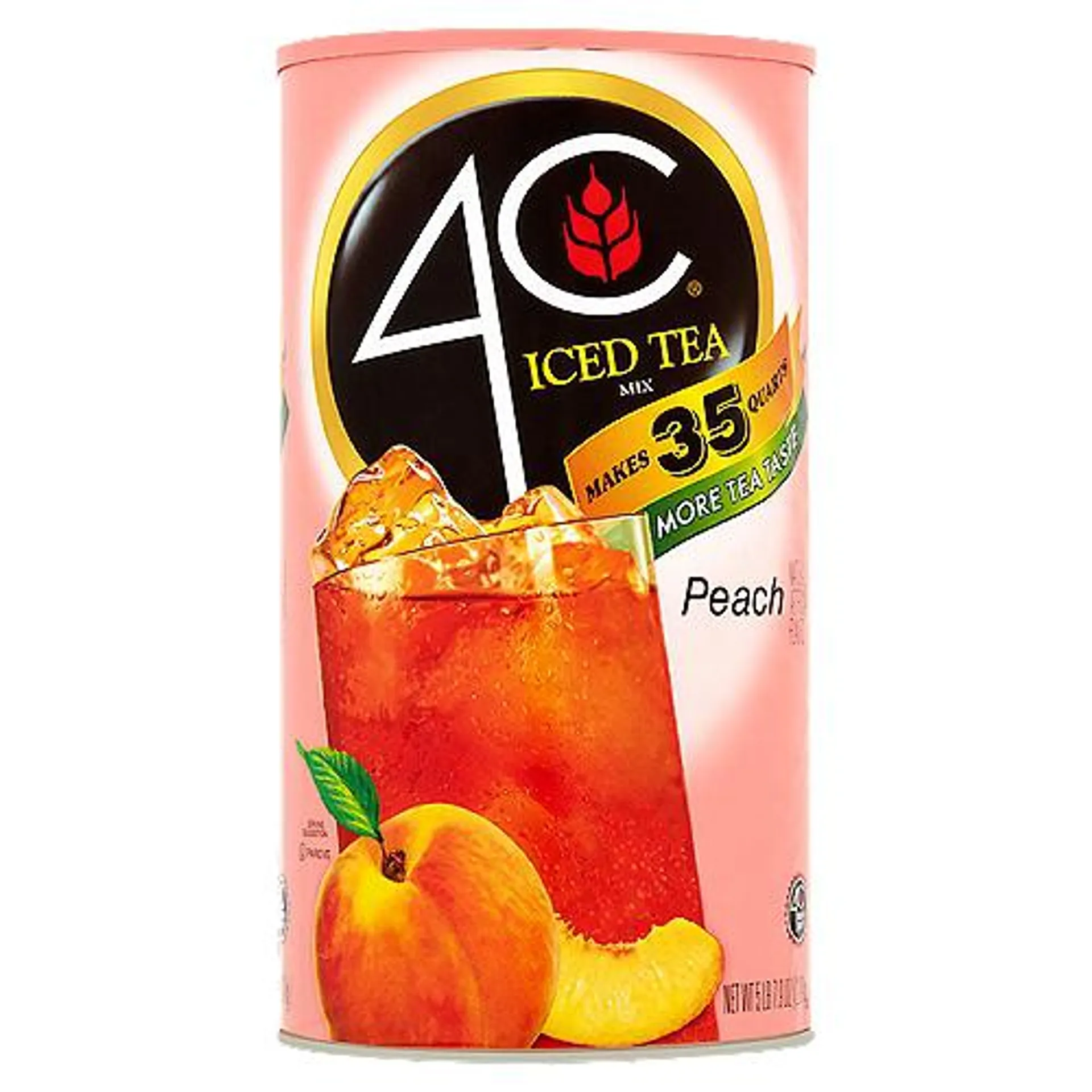 4C Peach, Iced Tea Mix, 82.6 Ounce