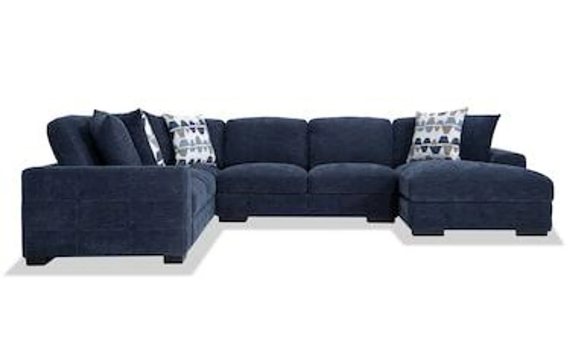 Playground Navy 4 Piece Right Arm Facing Sectional with Pop Up Sleeper