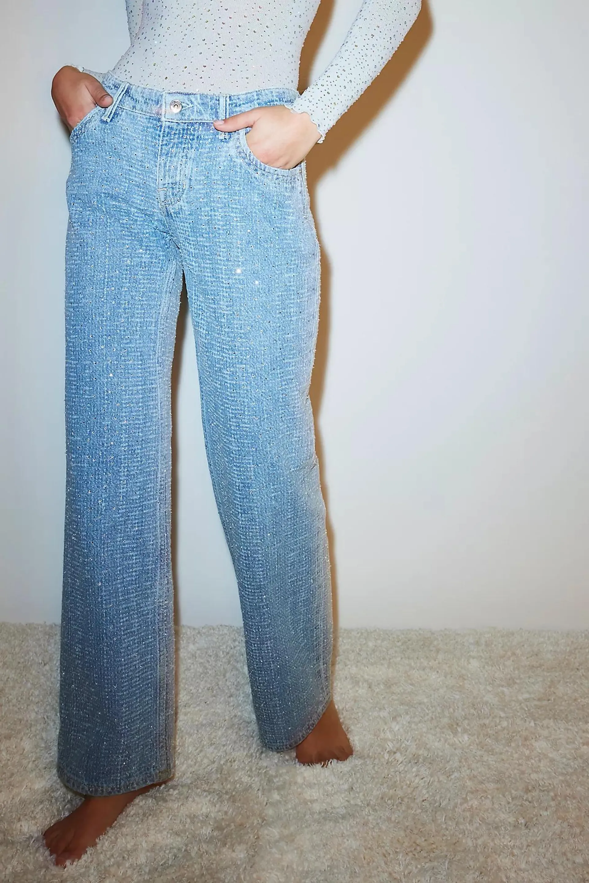 We The Free Tennessee Low-Rise Shine Boyfriend Jeans