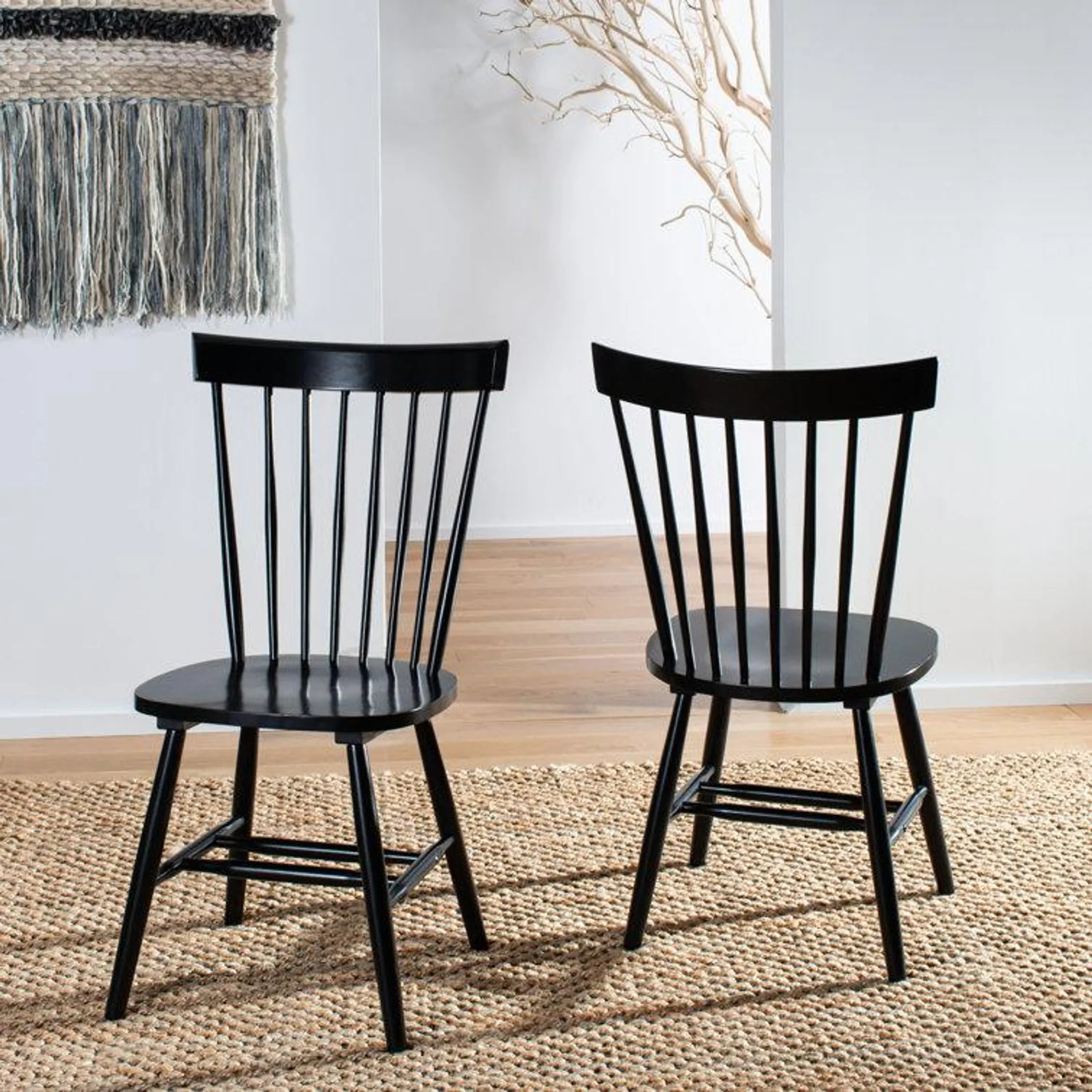 Matanna Solid Wood Windsor Back Side Chair (Set of 2)