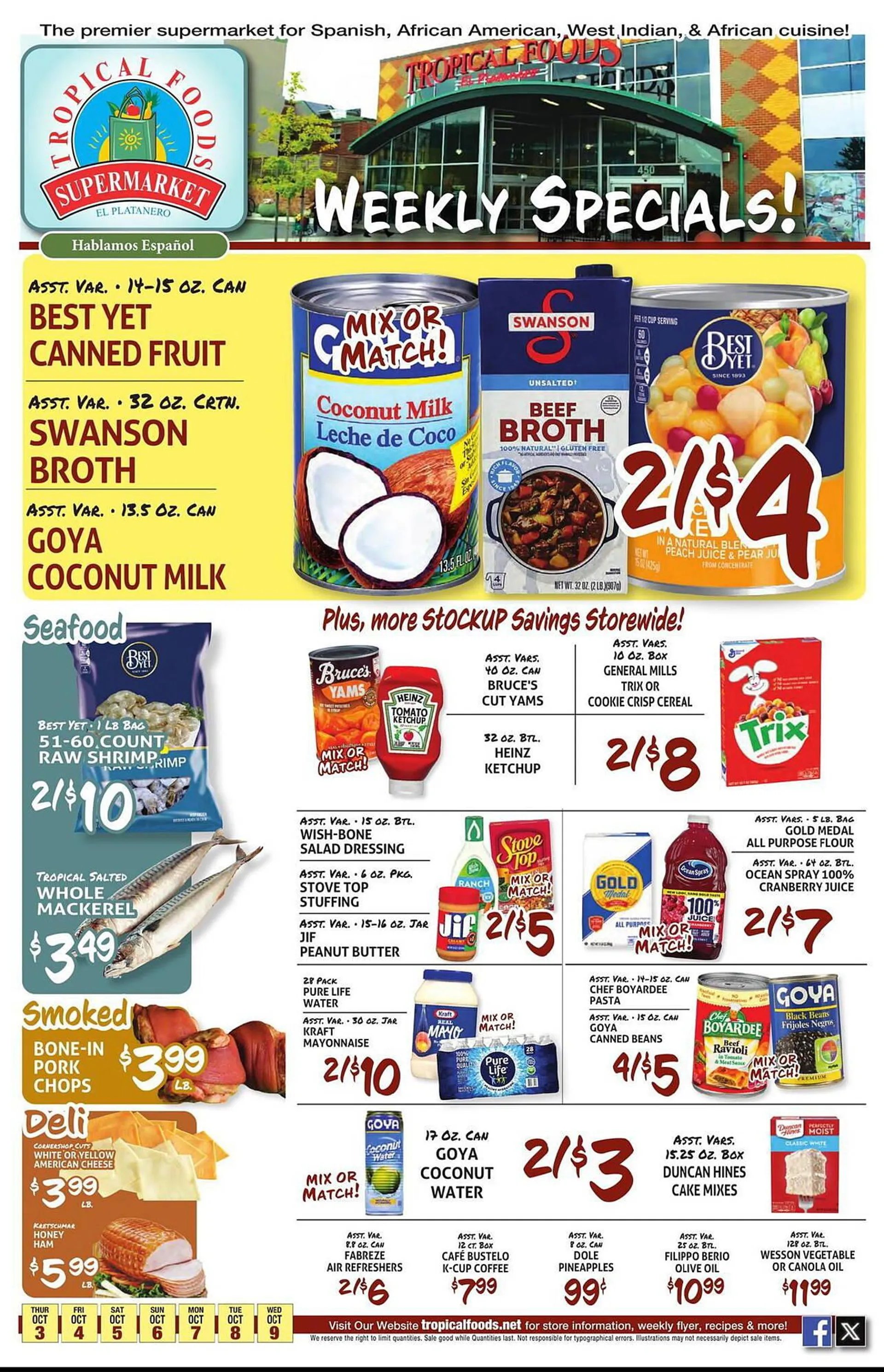 Tropical Foods Supermarket Weekly Ad - 1