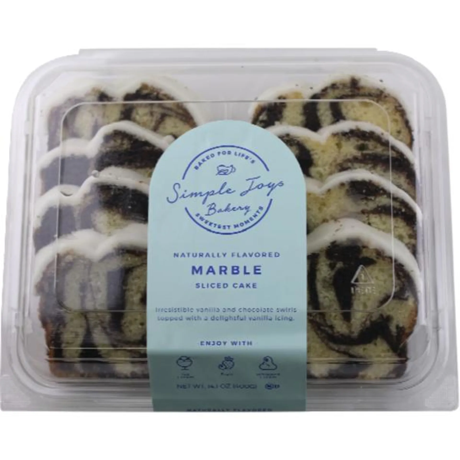 Simple Joys Bakery Sliced Marble Cake 8 Pack