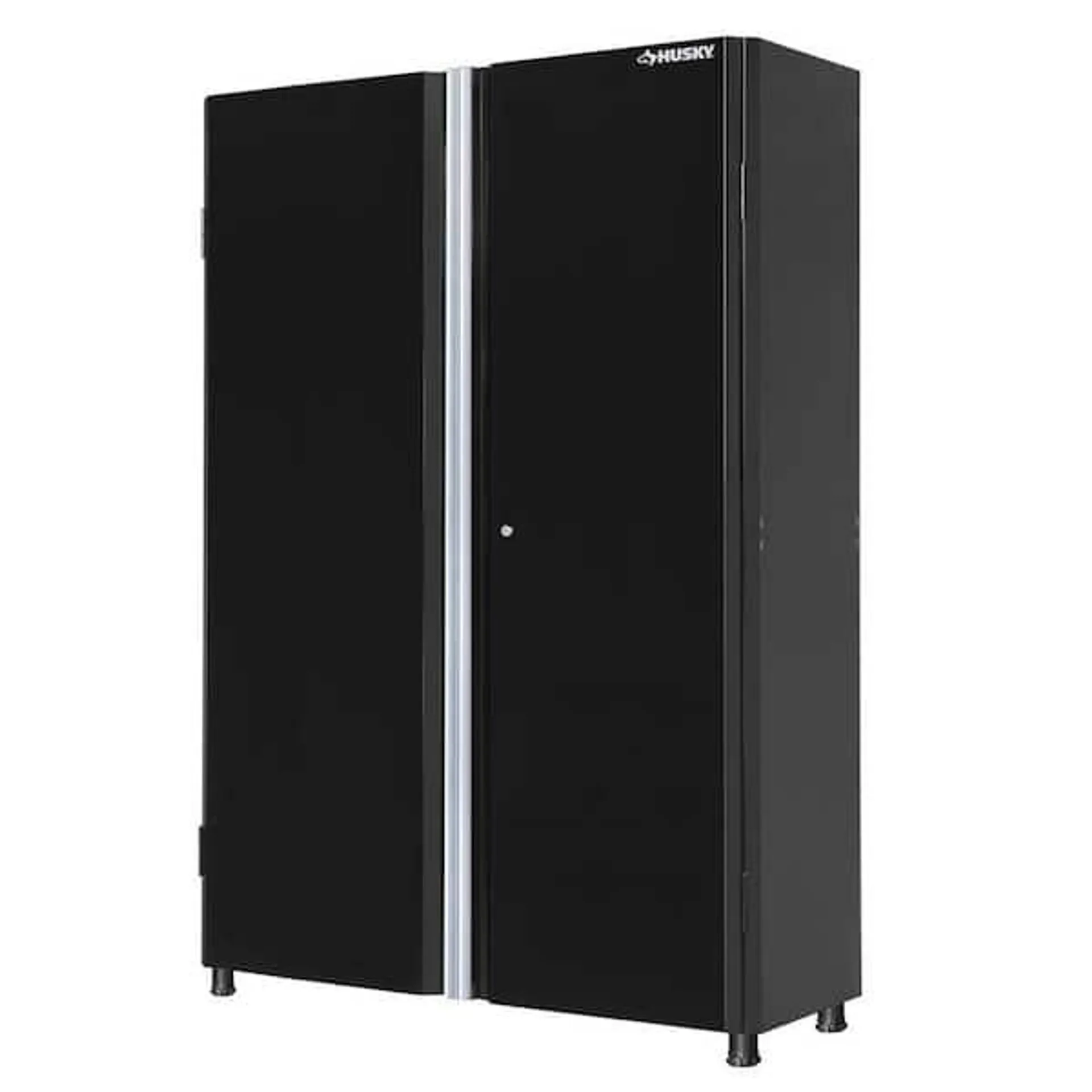 Ready-to-Assemble 24-Gauge Steel Freestanding Garage Cabinet in Black (48 in. W x 72 in. H x 18 in. D)