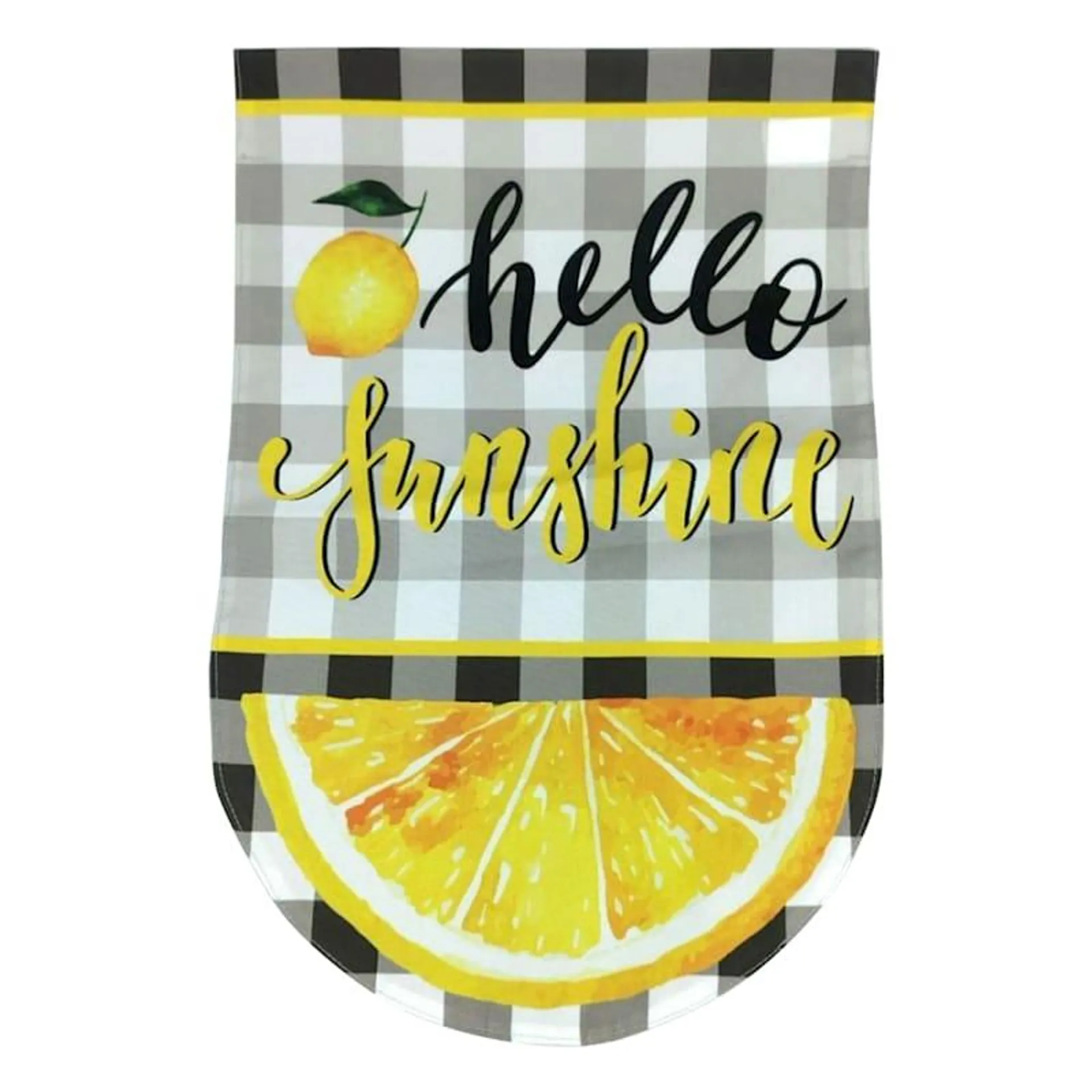 Hello Sunshine Lemon Yard Flag, 18"