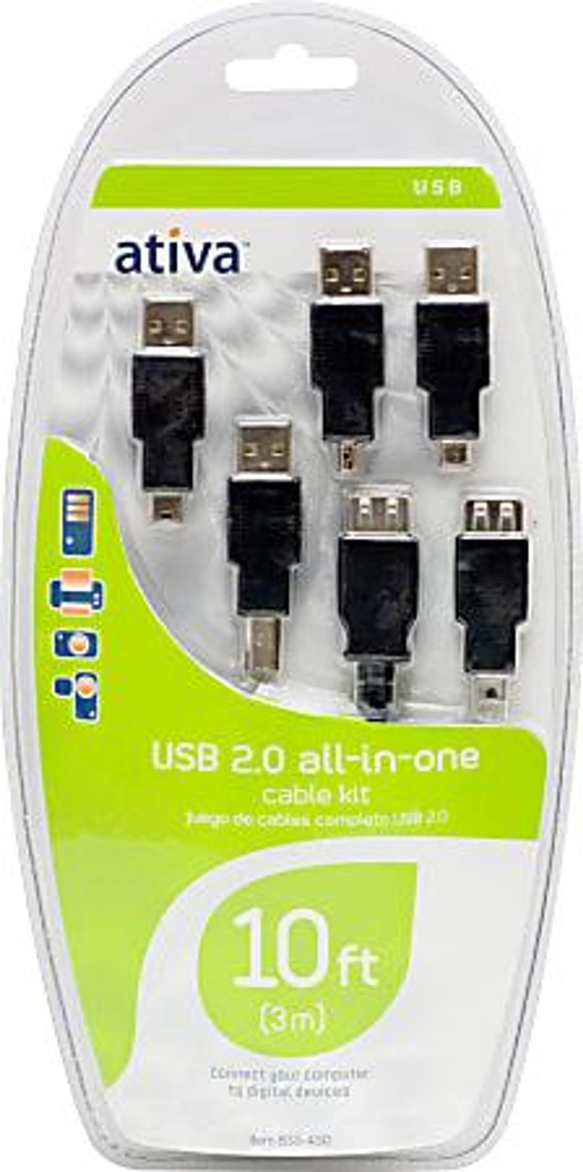 Ativa™ 6-In-1 USB Cable Kit