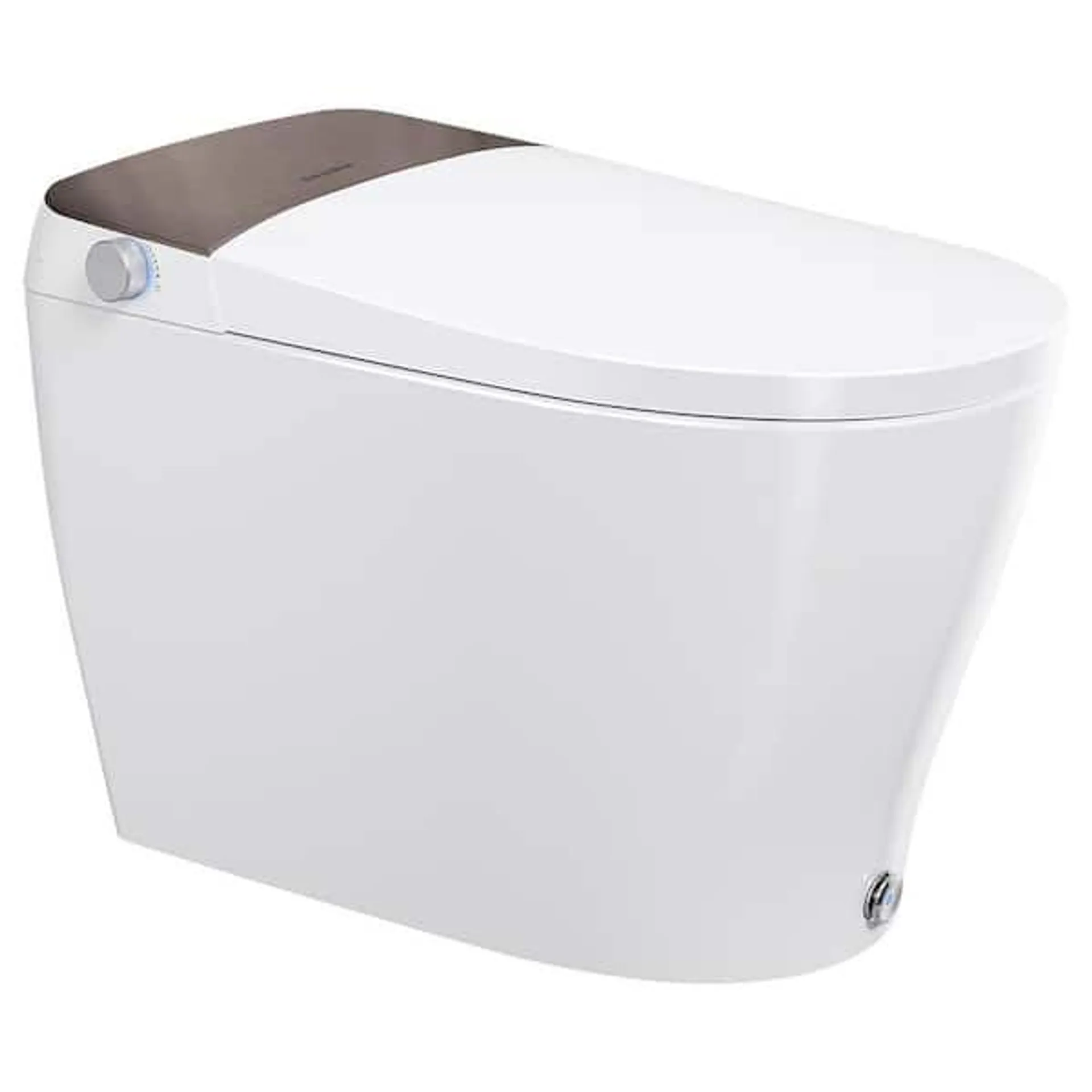 Elongated Electric Bidet Toilet 1.28 GPF in White with Auto Open/Close, Deodorizing, Dryer, Foot Kick Operation