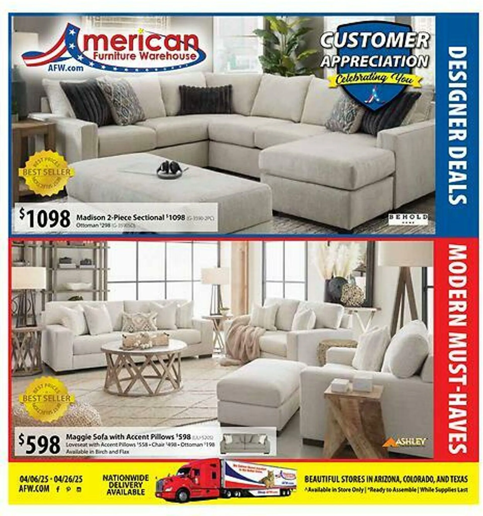 Weekly ad American Furniture Warehouse Current weekly ad from August 31 to September 14 2025 - Page 1