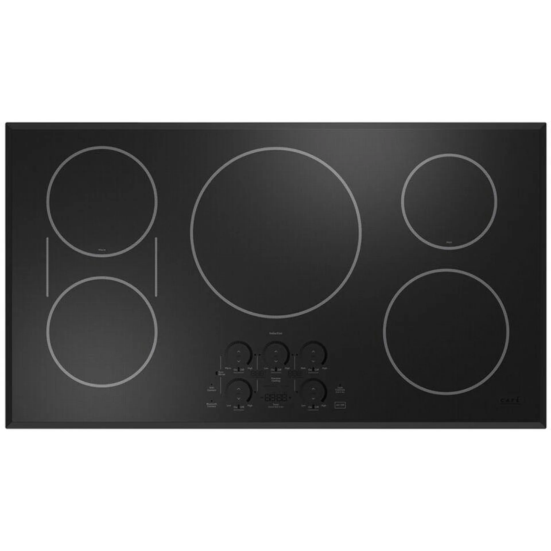 Cafe 36 in. Induction Smart Cooktop with 5 Smoothtop Burners - Black