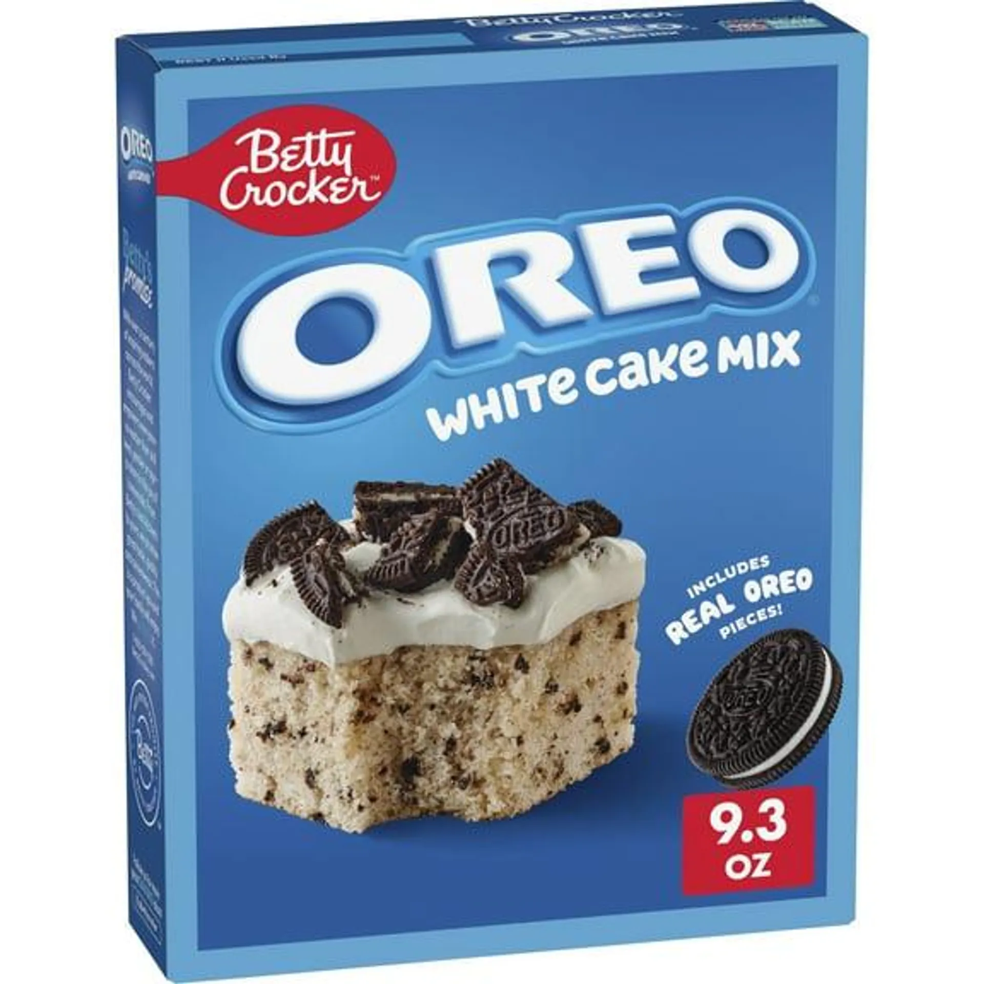 Betty Crocker OREO White Cake Mix, White Cake Baking Mix With OREO Cookie Pieces, 9.3 oz