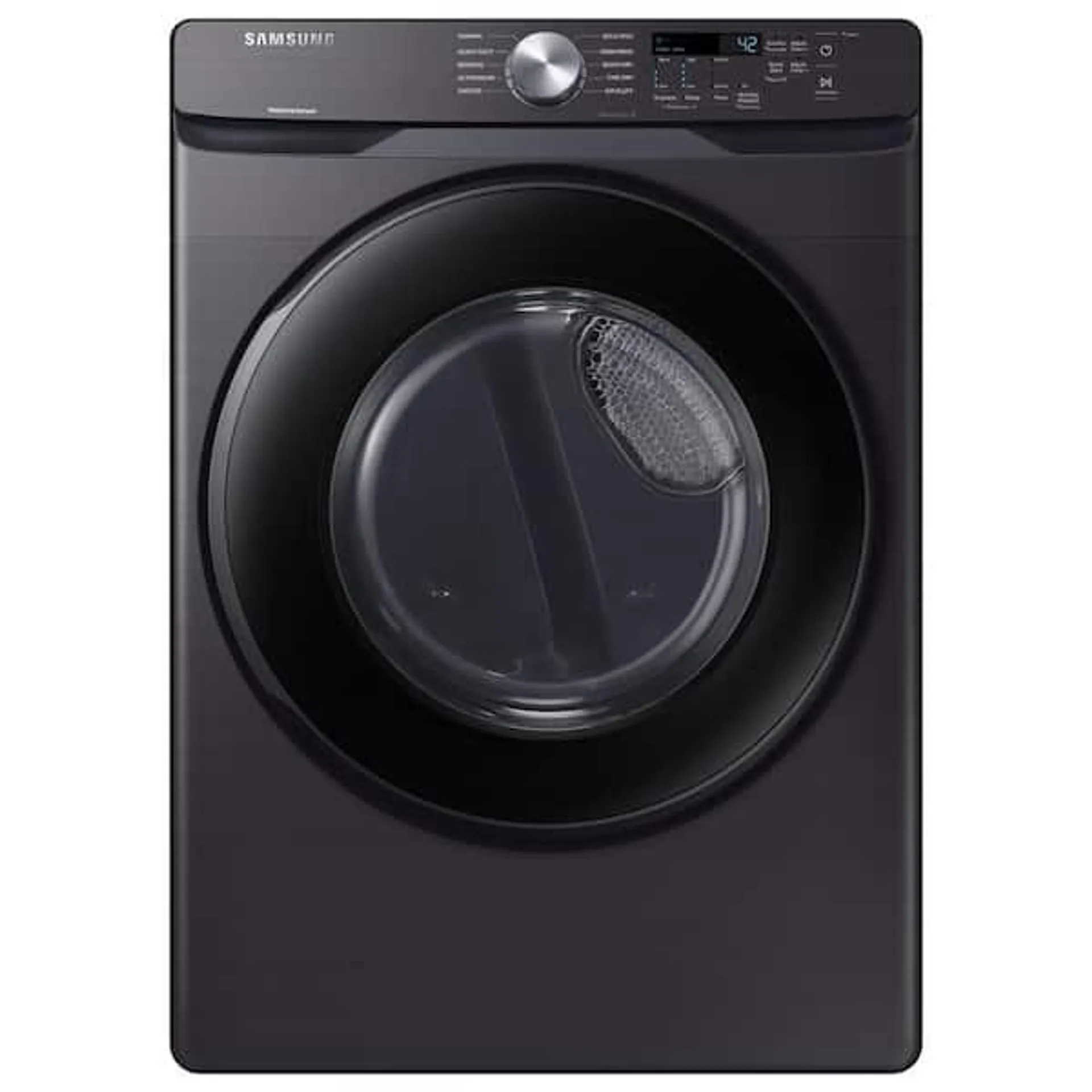 7.5 cu. ft. Stackable Vented Electric Dryer with Sensor Dry in Brushed Black