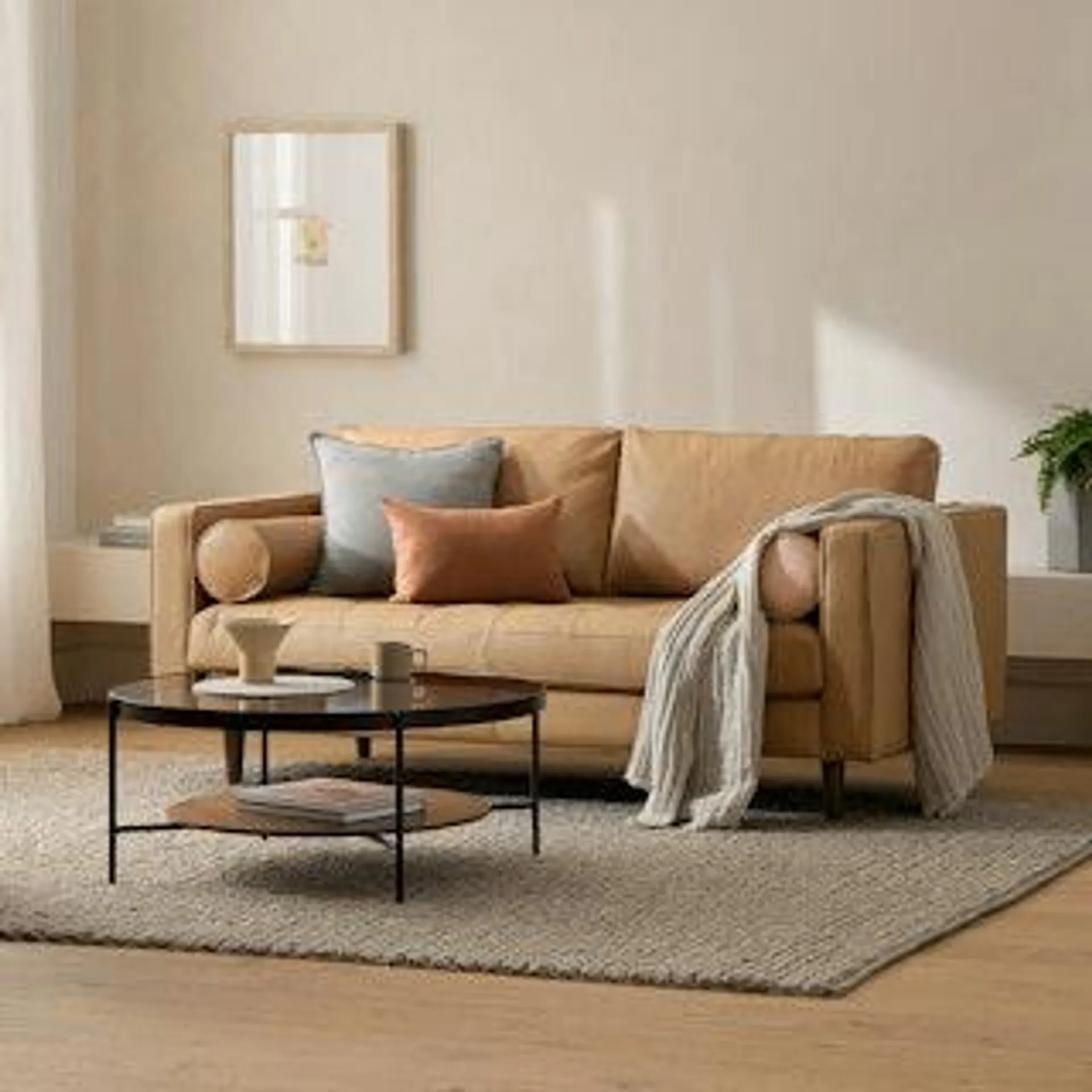 Sven Charme Tan 72" Sofa