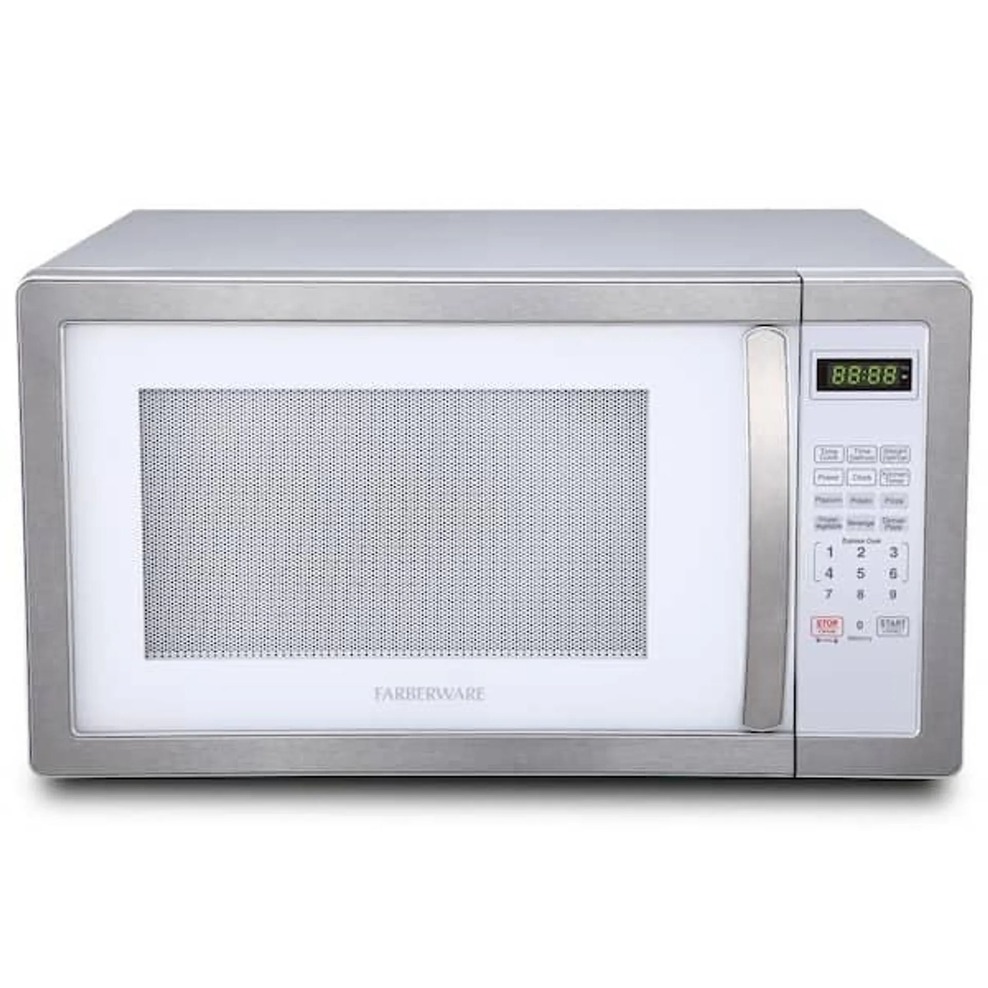 Classic 1.1 cu. ft. 1000-Watt Countertop Microwave Oven, White and Platinum