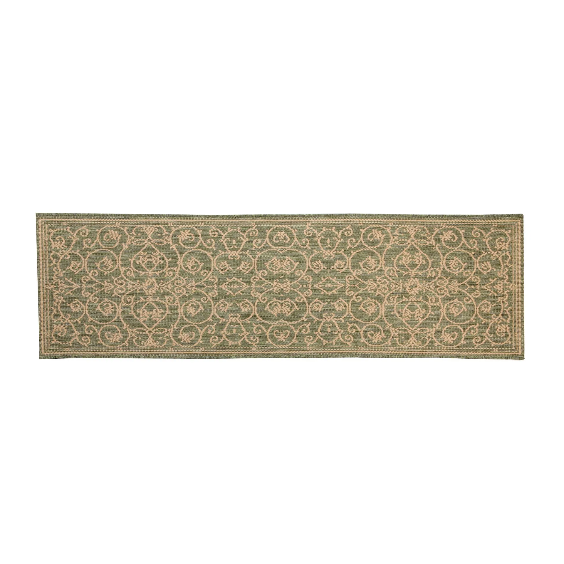 Veranda Scroll Indoor/Outdoor Runner, 2'3"x 7'10"