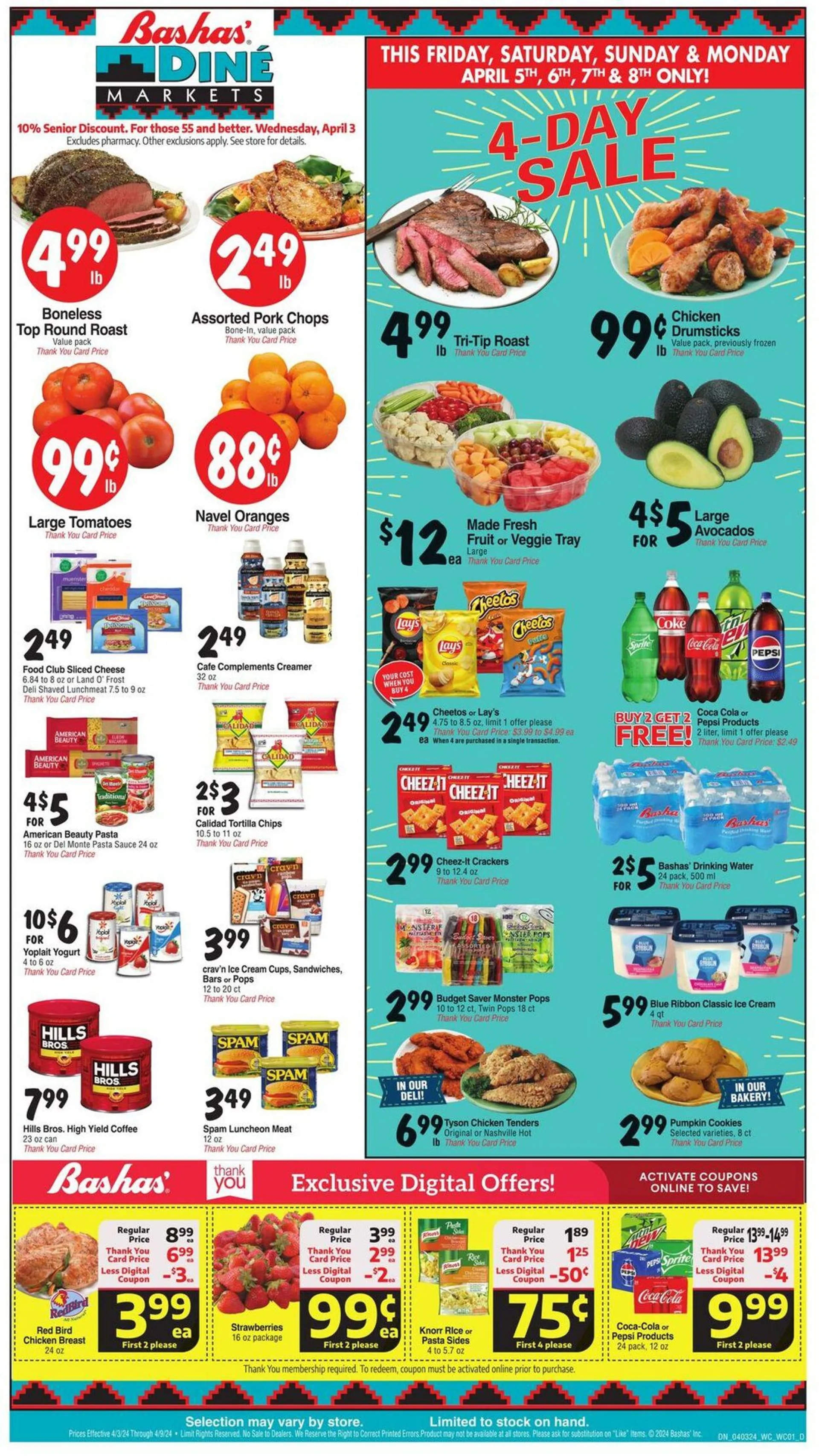 Weekly ad Bashas Current weekly ad from April 3 to April 9 2024 - Page 