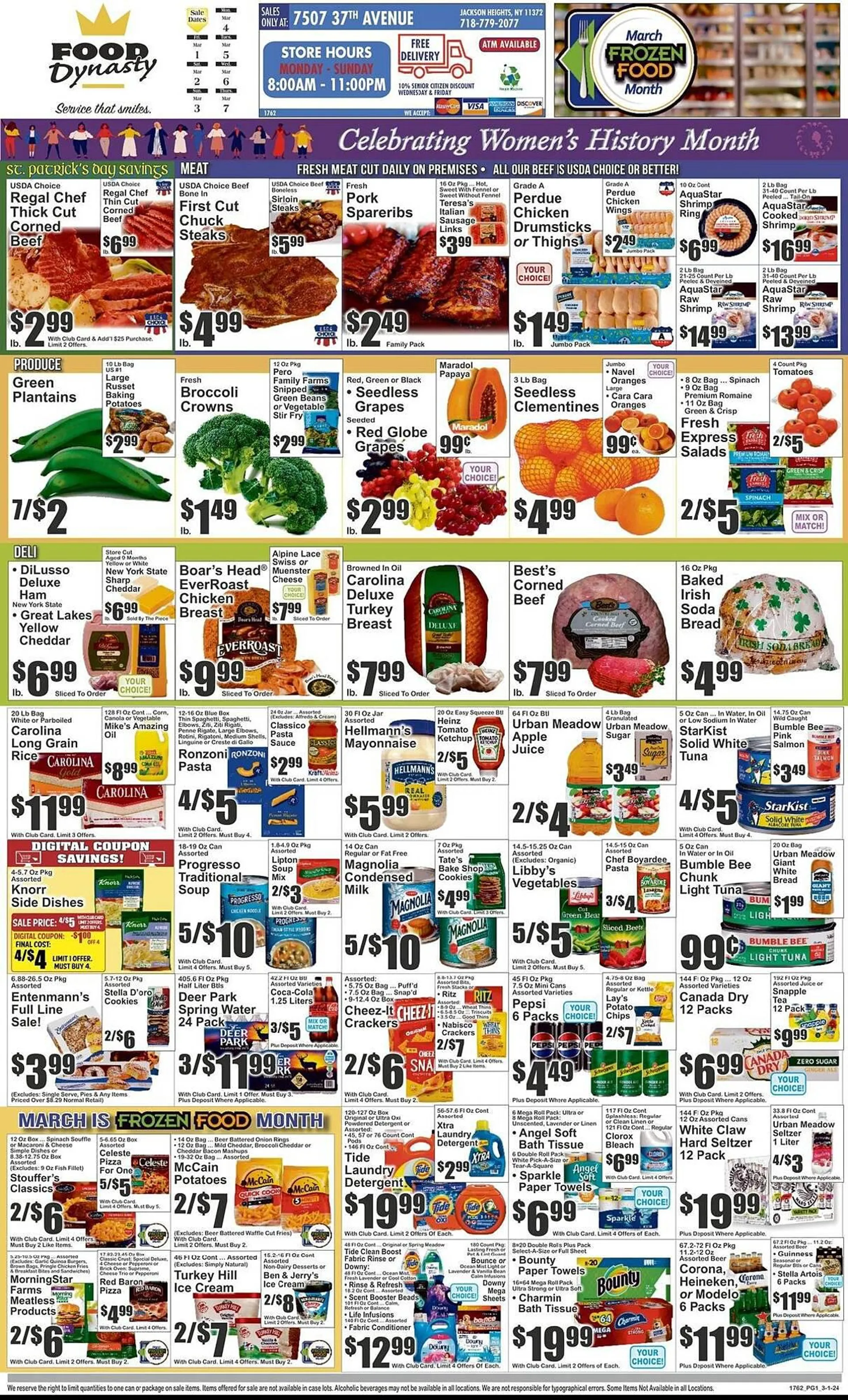 Weekly ad Almonte's Food Dynasty Marketplace Weekly Ad from March 1 to March 7 2024 - Page 1