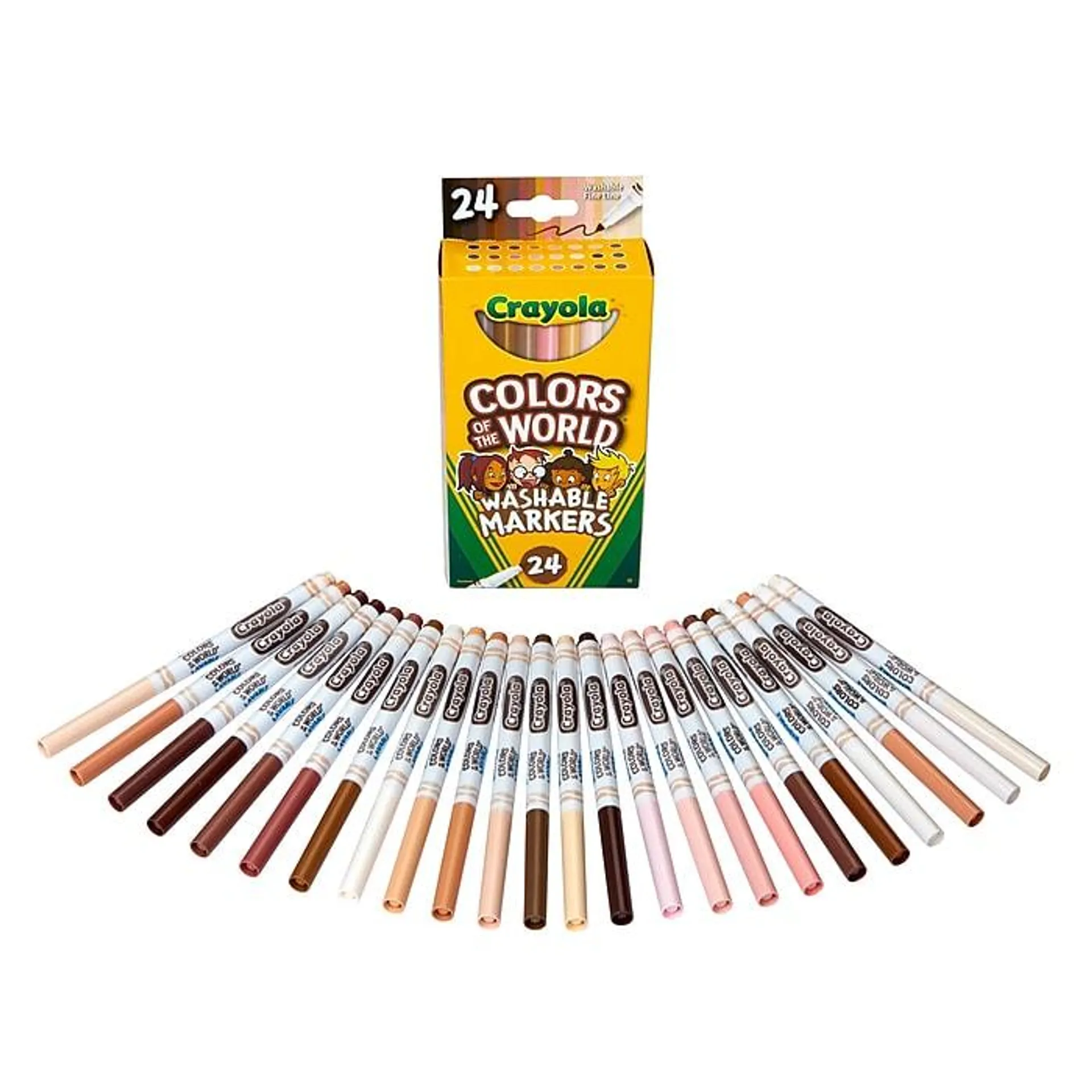 Crayola 24 ct. Colors of the World Washable Fine Line Markers (58-7810)