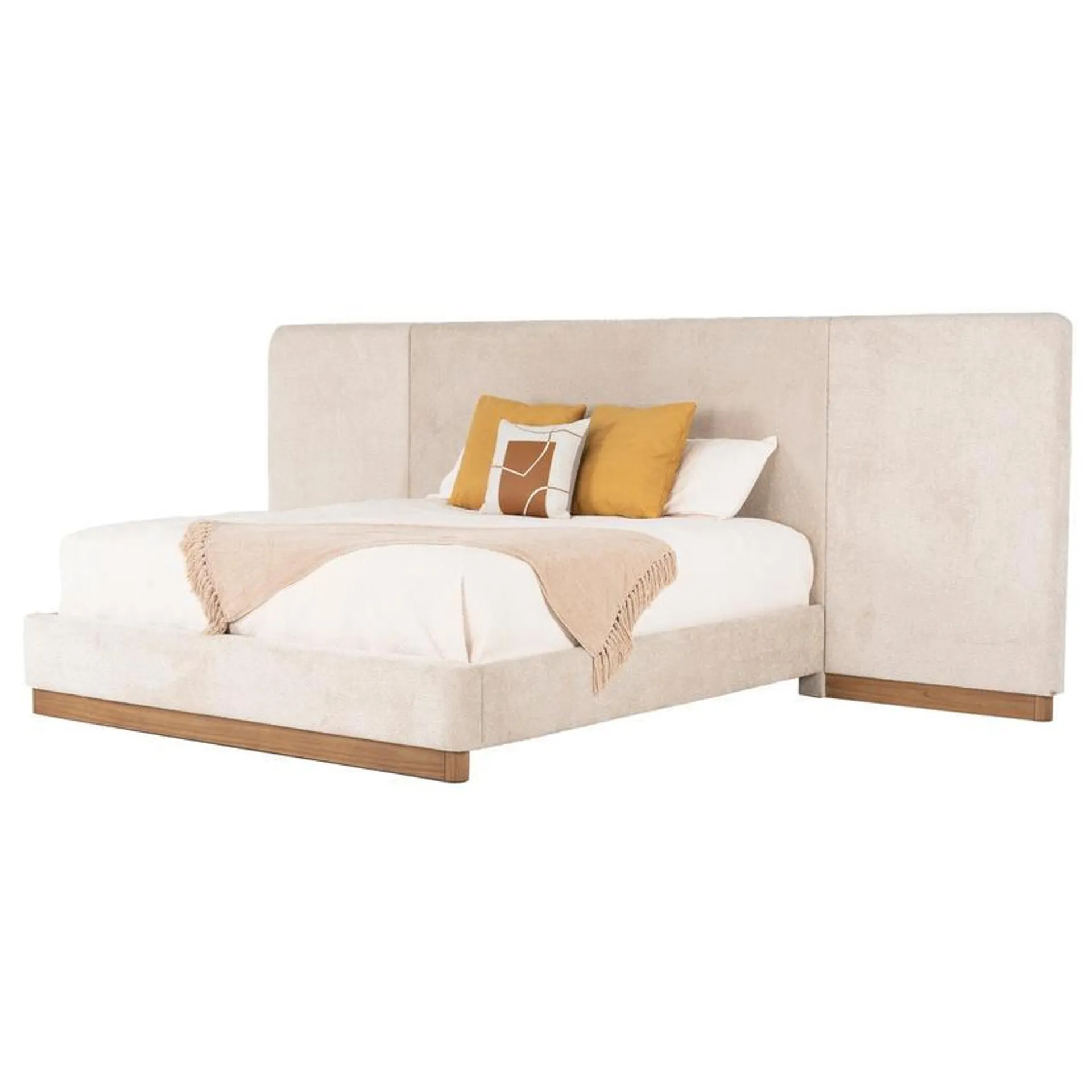 Beckley King Upholstered Panel Bed w/Side Panels