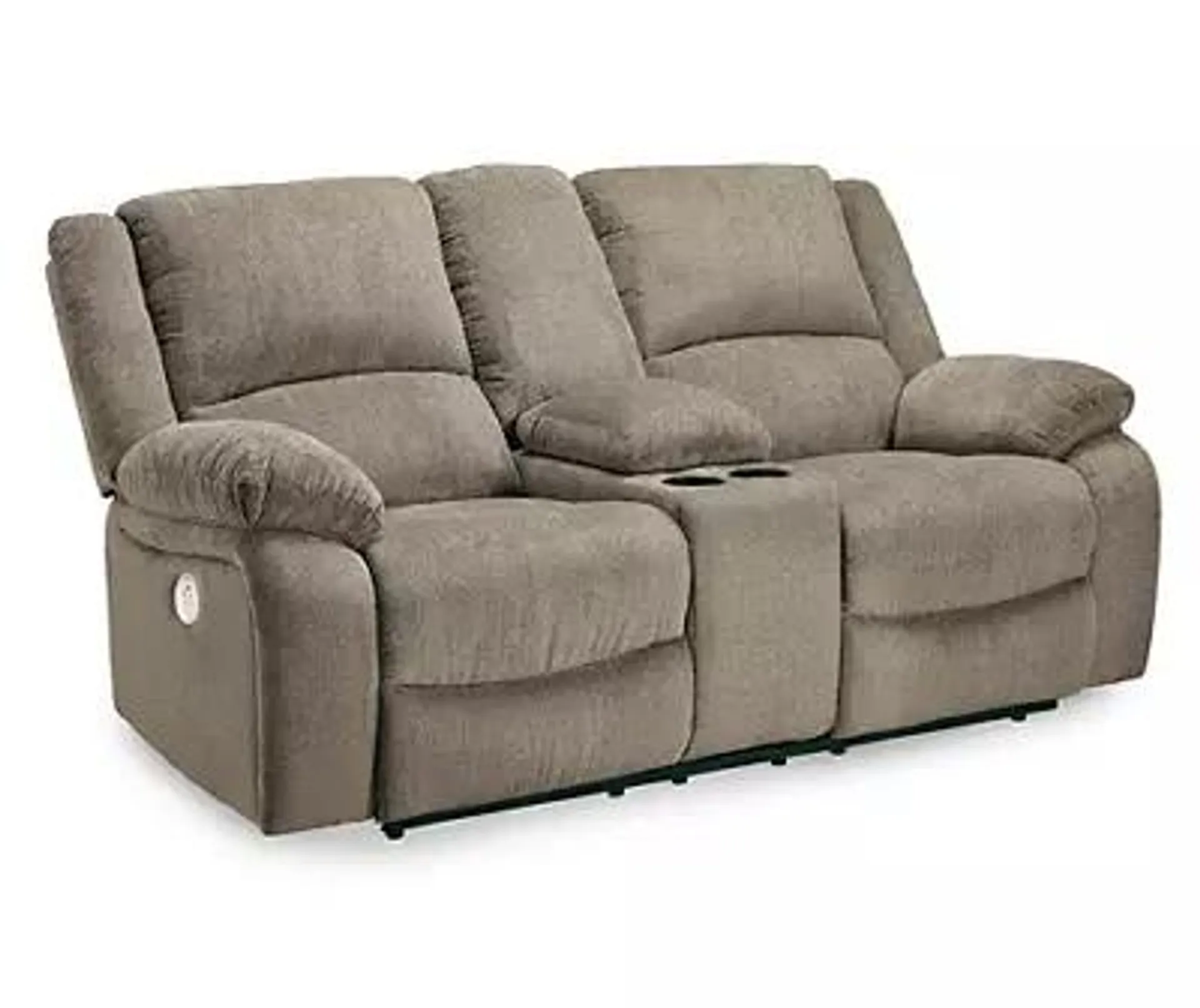 Draycoll Pewter Power Reclining Console Loveseat