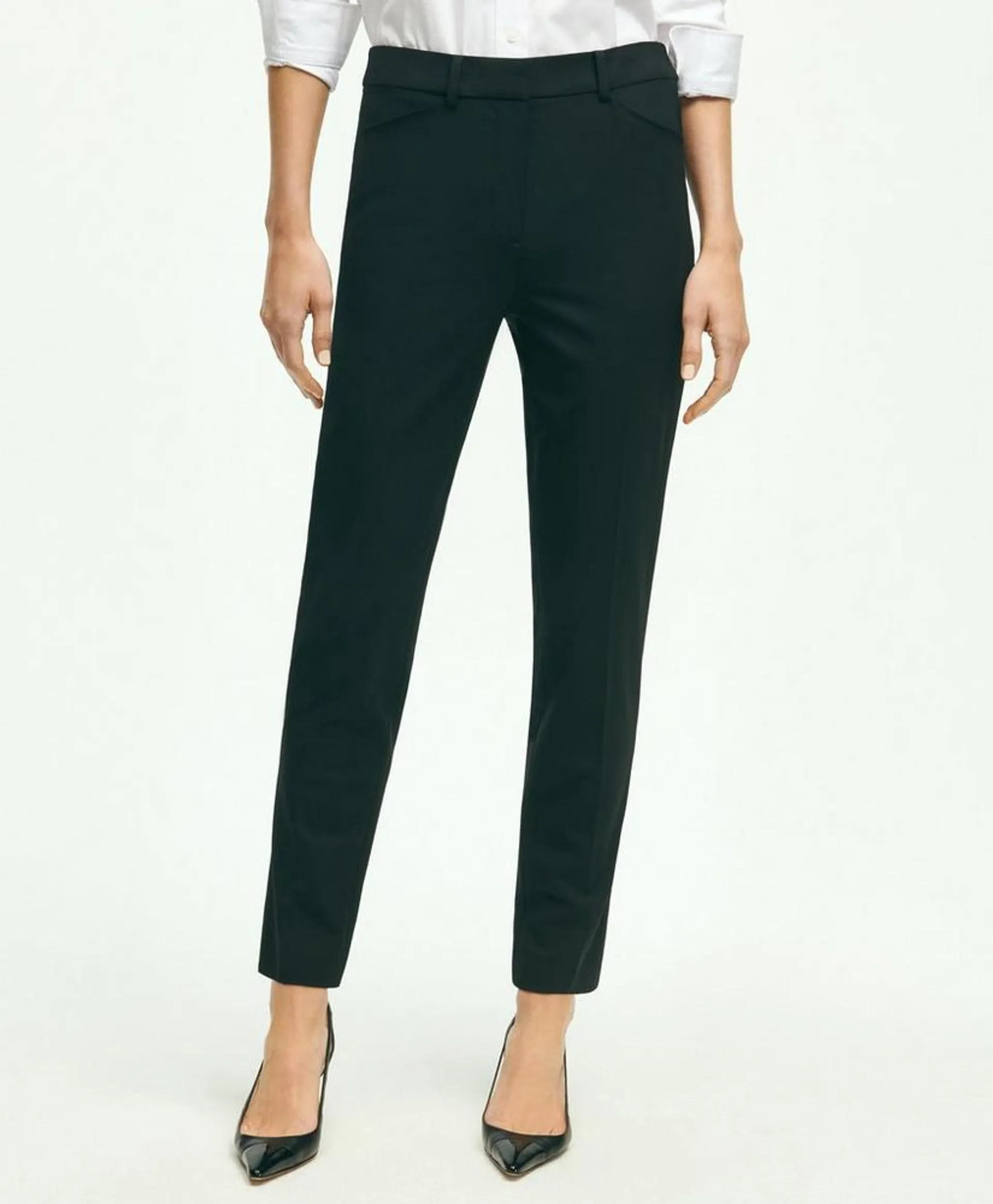 The Essential Brooks Brothers Stretch Wool Slim Crop Pants