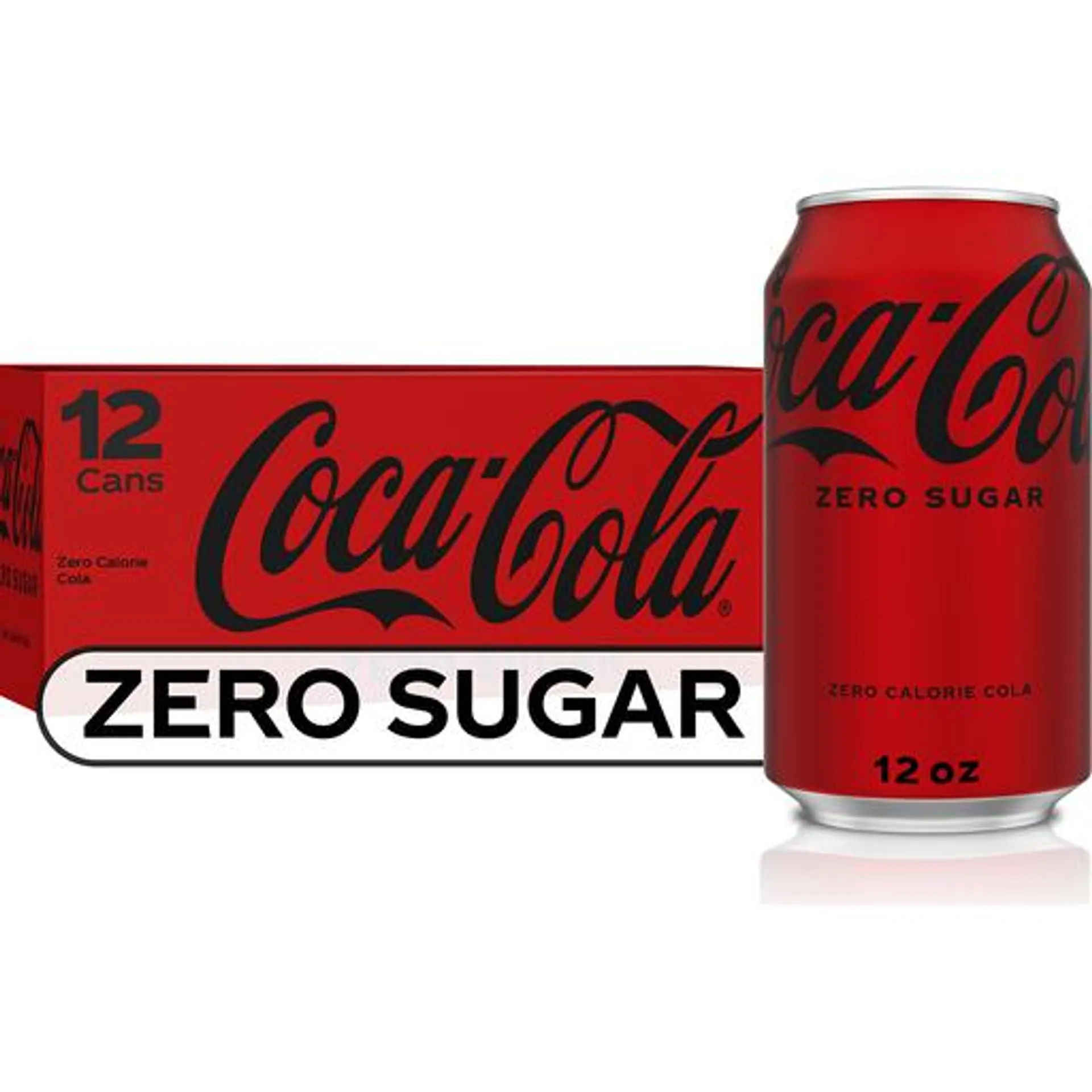 Coca Cola Zero Sugar Soda 12 fl oz can