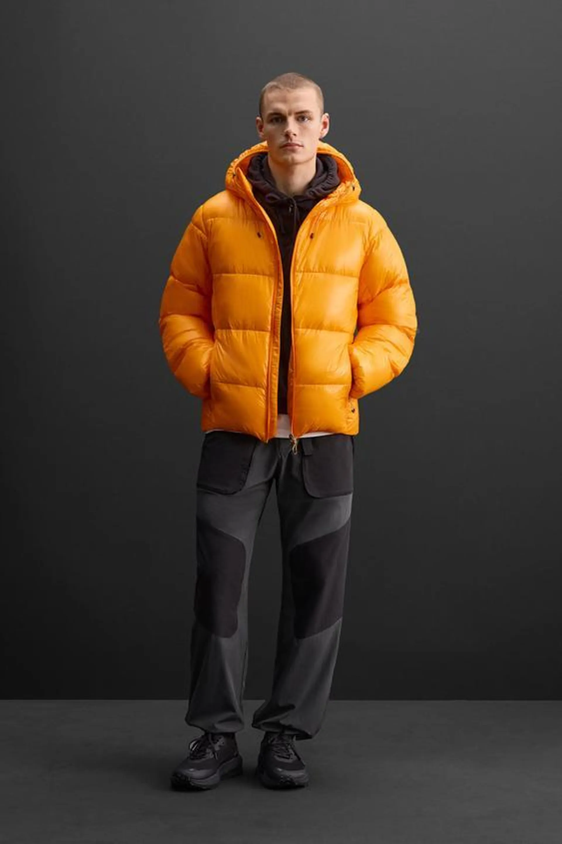 100% FEATHER FILL PUFFER JACKET